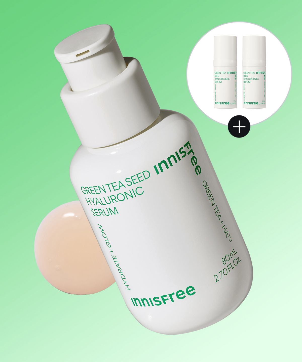 이니스프리(INNISFREE) [사은품 증정] 그린티 씨드 히알루론산 세럼 80mL + 15mL 2개