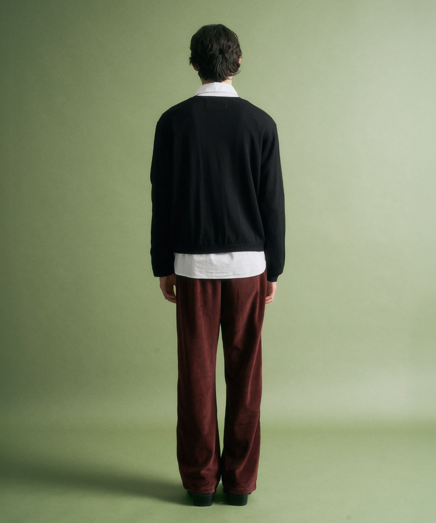 MUSINSA公式 | SATUR Lauren Basic Crew Neck Fine Cardigan Black