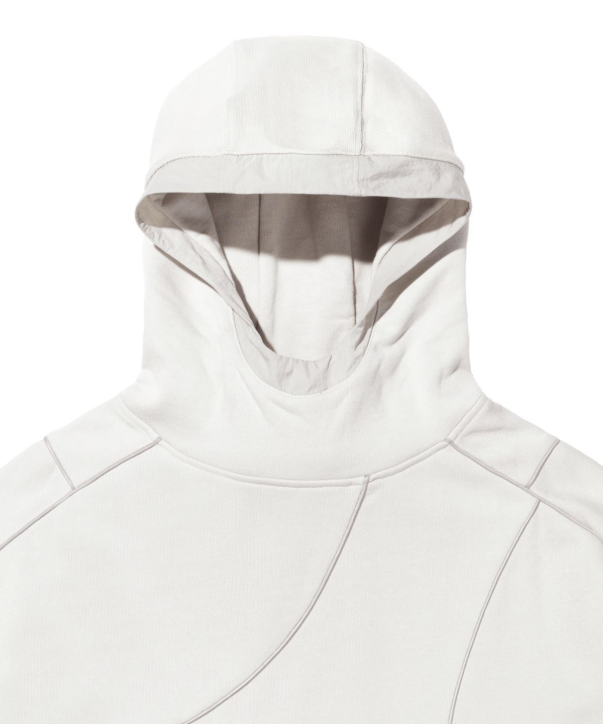 록히드마틴(LOCKHEED MARTIN) LM BLOCKING REFLECTIVE PIPING NYLON MIX HOODIE (IVORY)
