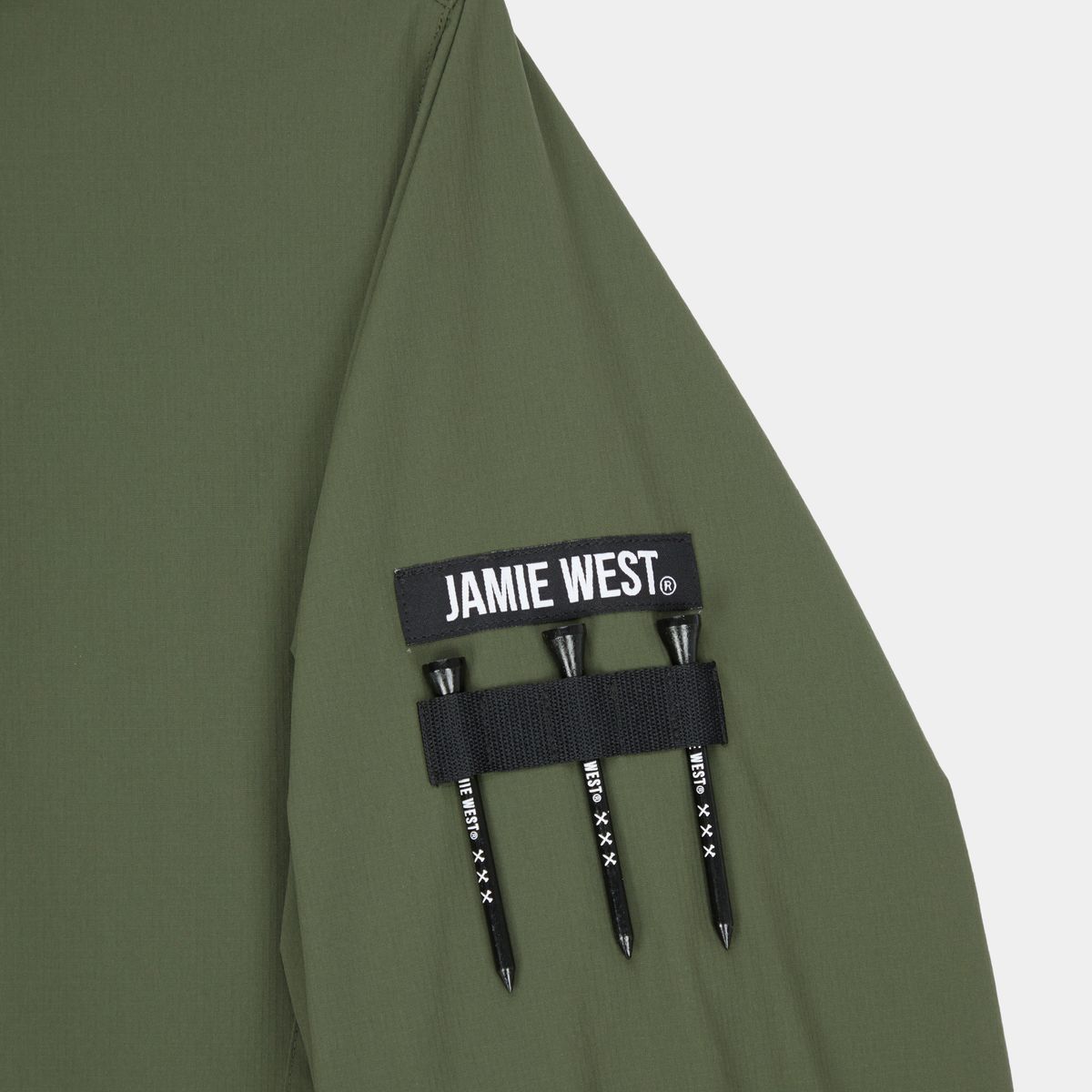 제이미웨스트(JAMIE WEST) US 라운드넥 우븐 풀오버 (카키)