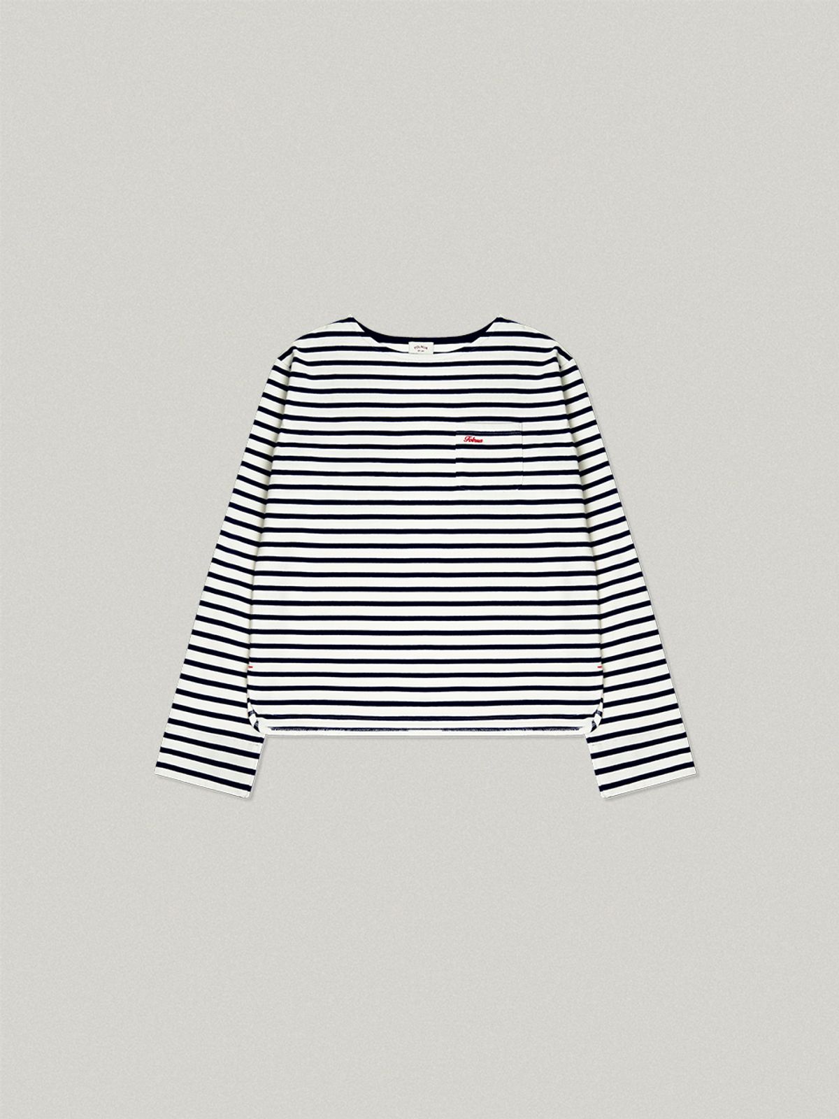 폴뉴아(FOLNUA) NUER STRIPE T-SHIRT (IVORY NAVY)