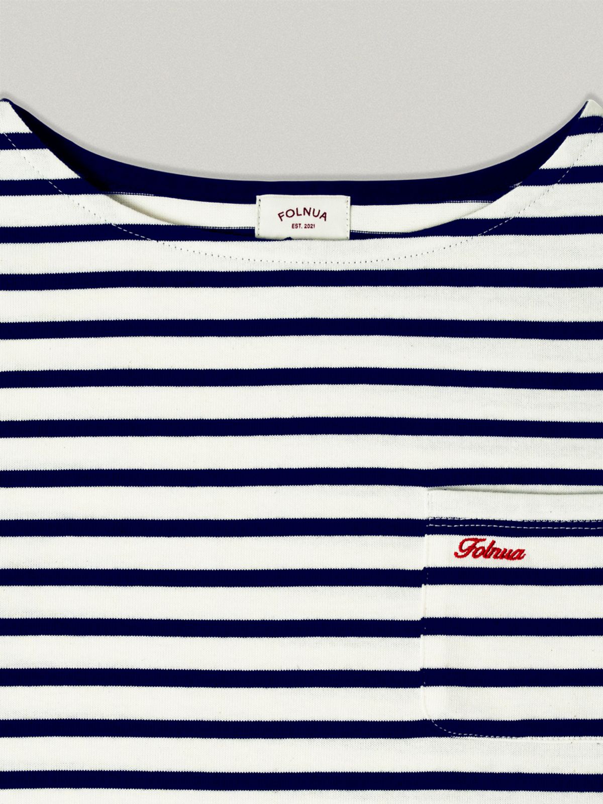 폴뉴아(FOLNUA) NUER STRIPE T-SHIRT (IVORY NAVY)
