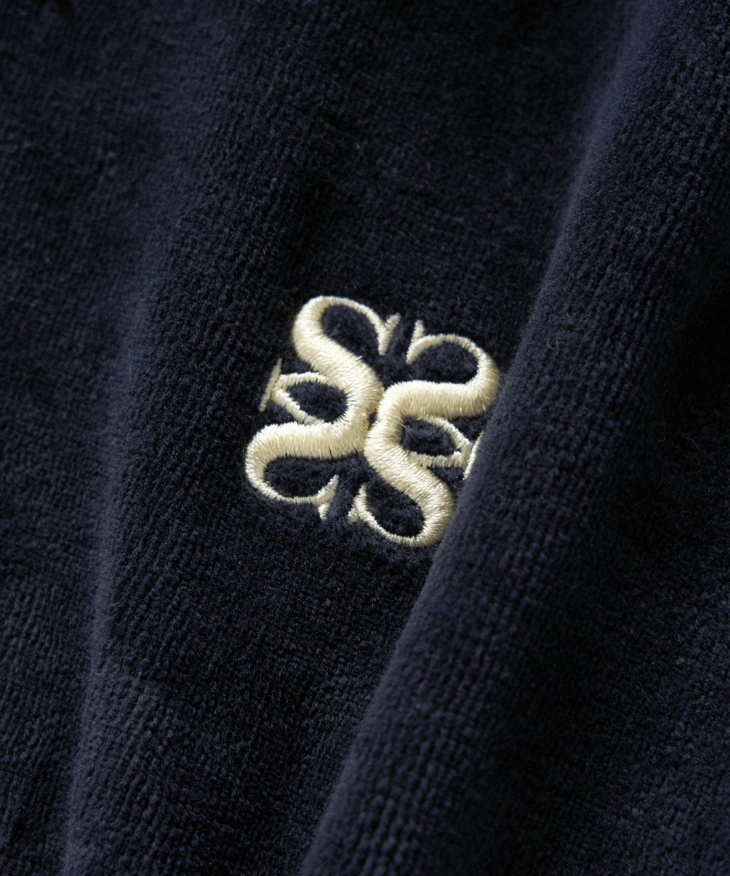 MUSINSA | SATUR Lawton Velour Track Zip-Up Jacket Navy