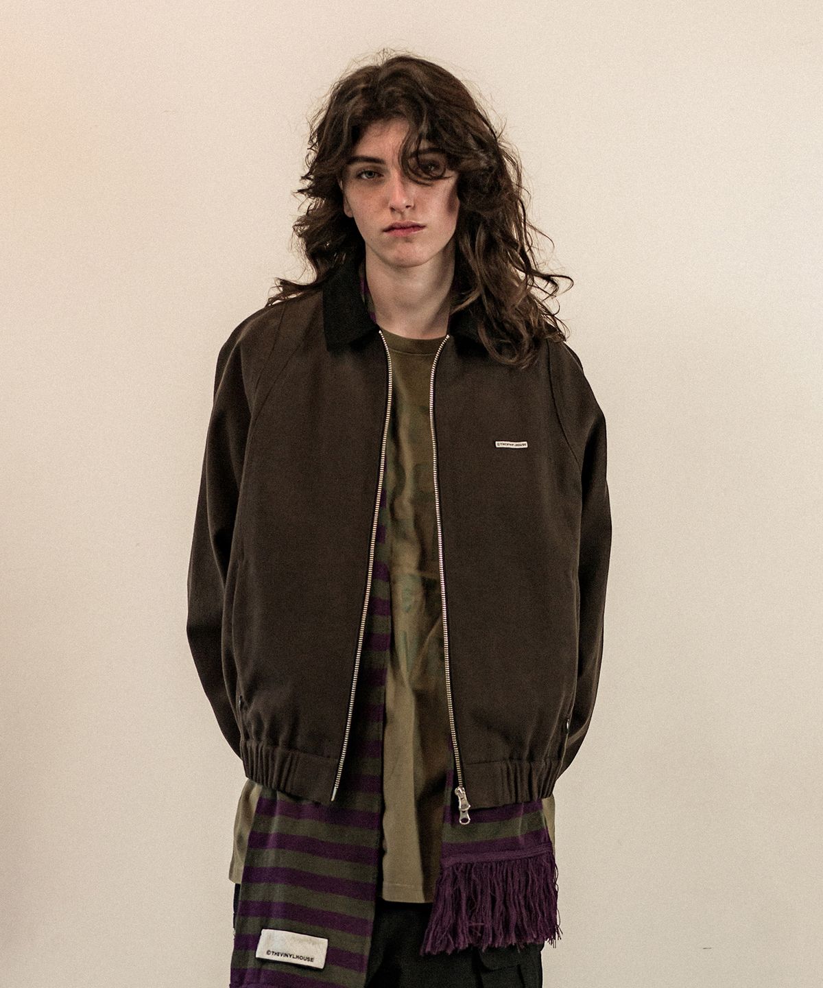 더바이닐하우스(THEVINYLHOUSE) BLOUSON JACKET CHARCOAL
