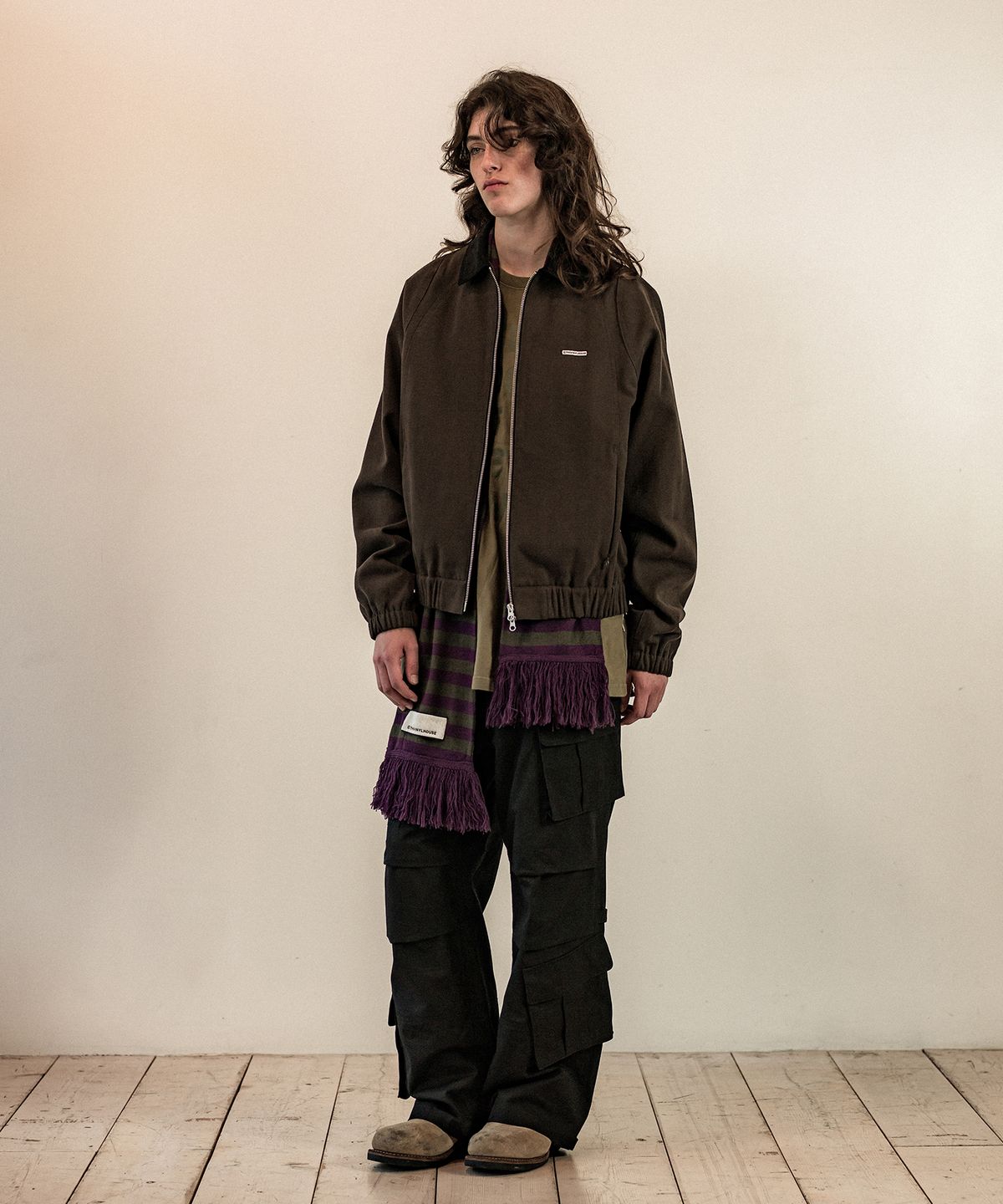 더바이닐하우스(THEVINYLHOUSE) BLOUSON JACKET CHARCOAL