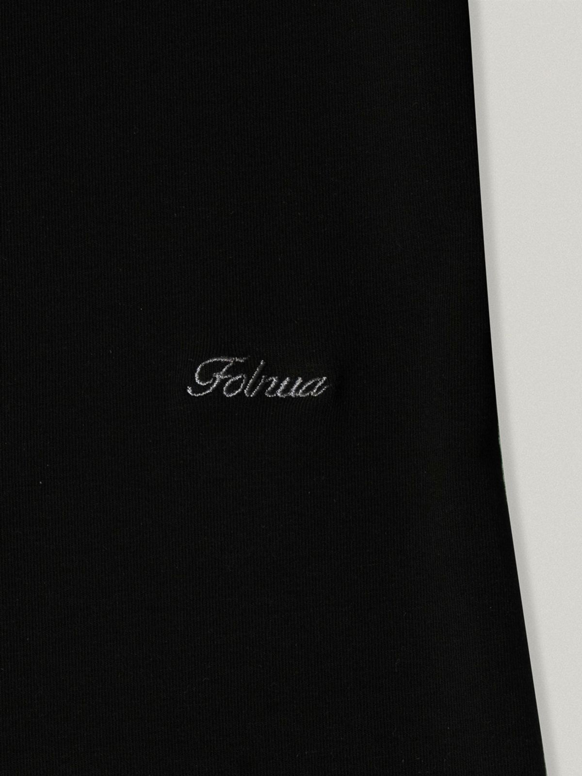 폴뉴아(FOLNUA) FOULARD LONG LAYERED T-SHIRT (BLACK)