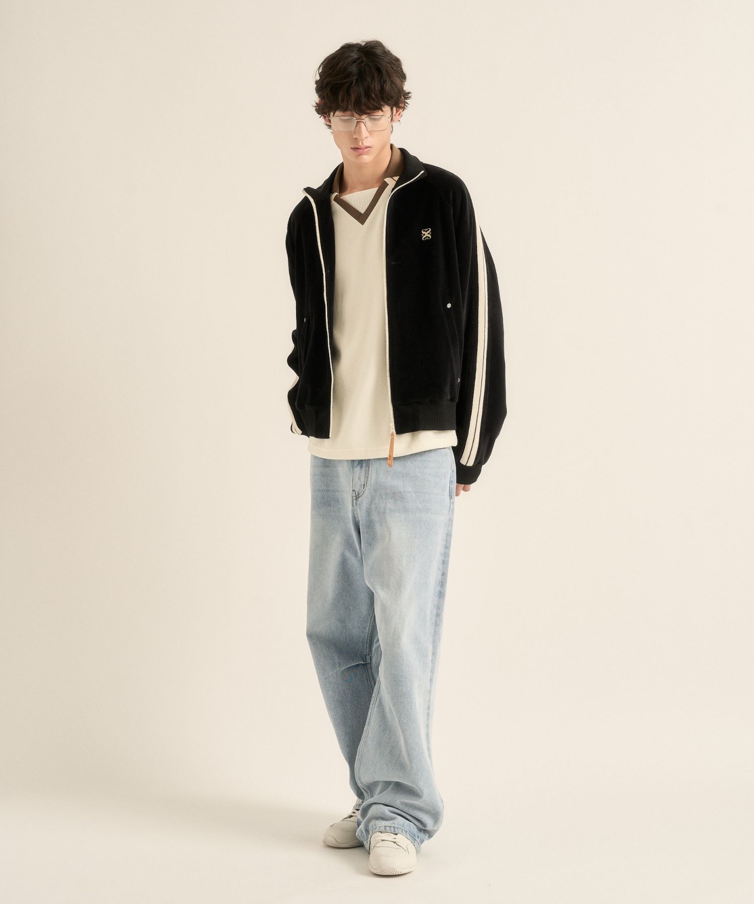 【SATUR】男女兼用 ★ Lawton Velour Collar Jacket ★ 2 COLOR MUSINSA | SATUR Lawton Velour Collar Jacket Black