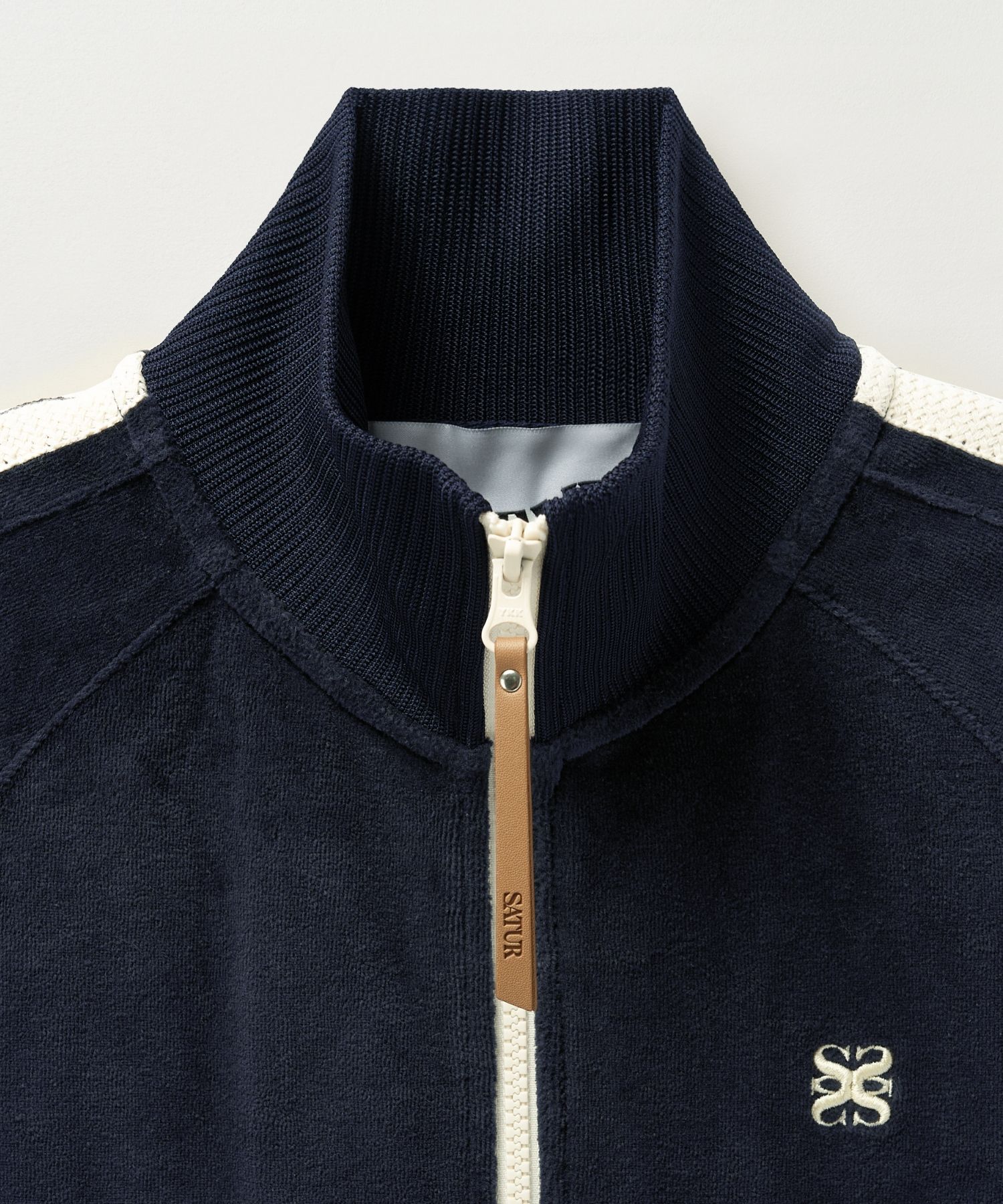 ジャケット SATUR (W) Lawton Velour Collar Jacket Navy sa243mtj03_bk_4.jpg