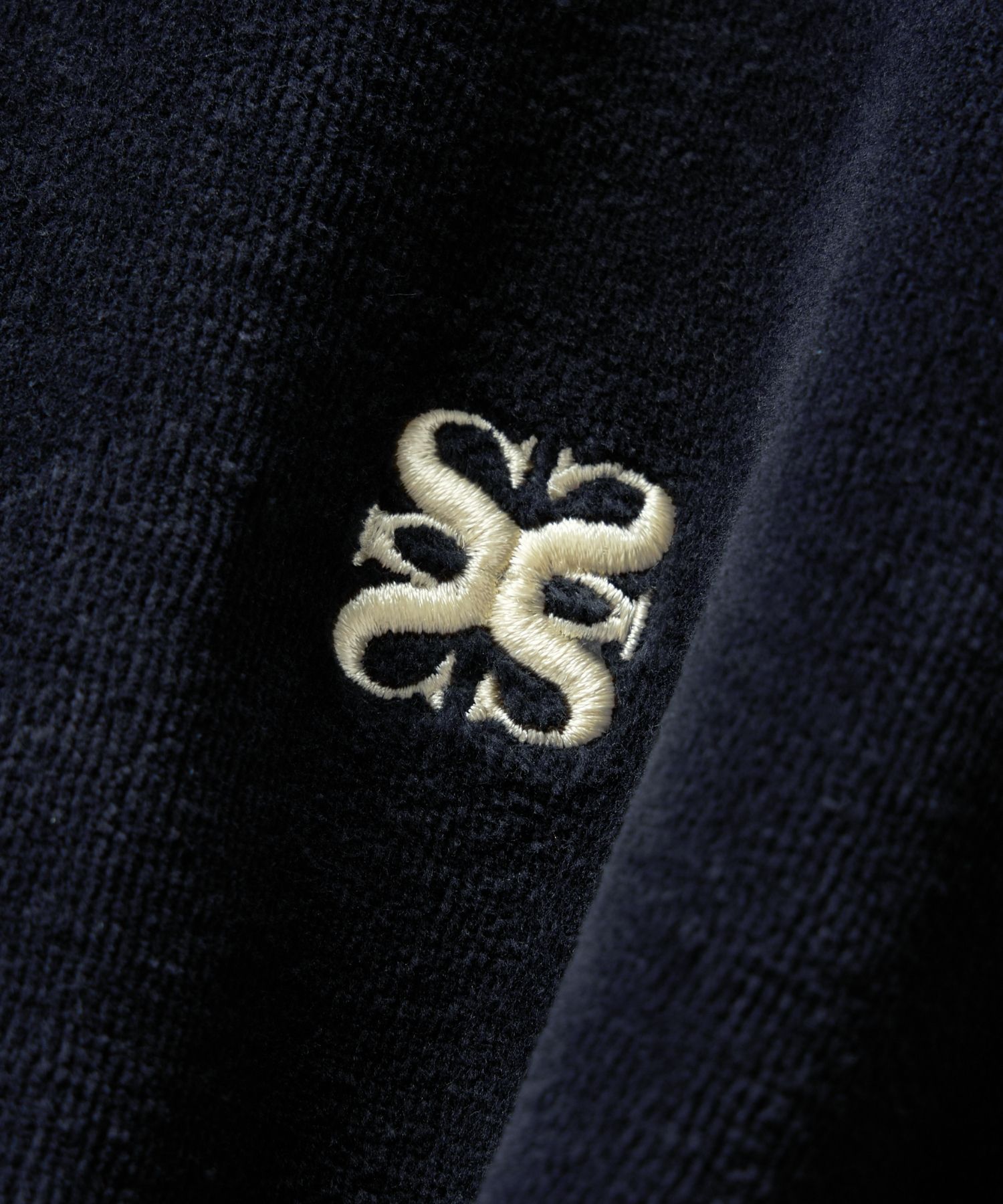 MUSINSA | SATUR (W) Lawton Velour Track Jacket Navy
