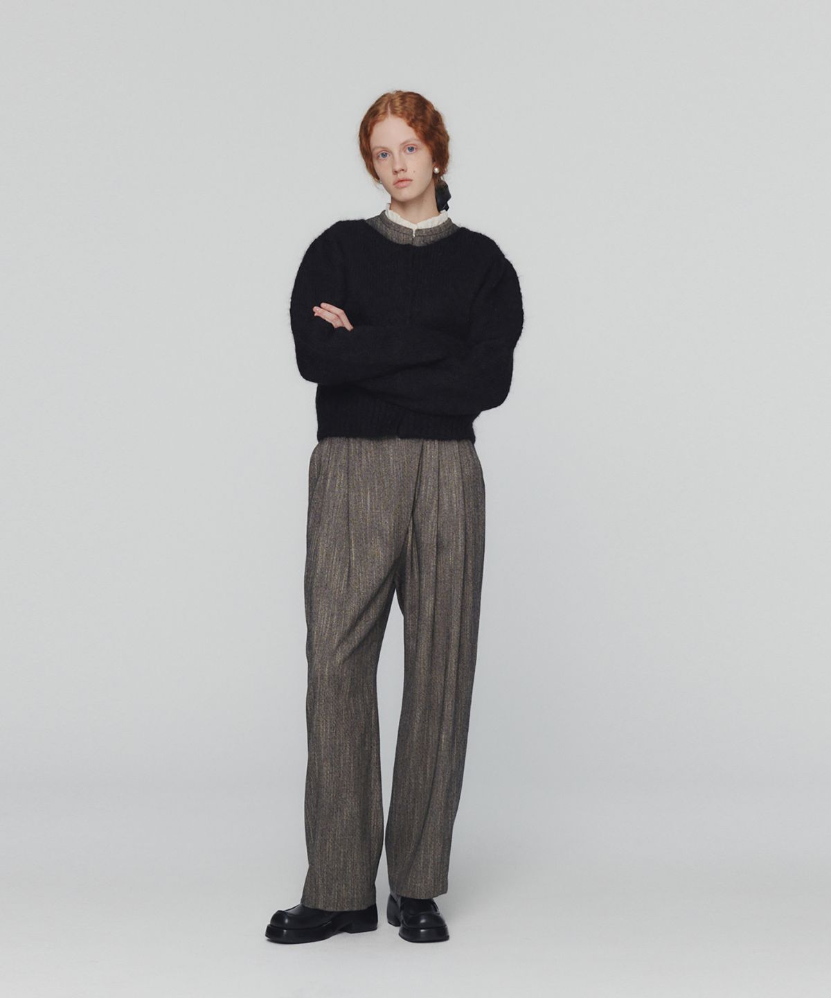 아모멘토(AMOMENTO) NEW GRANDMA CARDIGAN_BLACK
