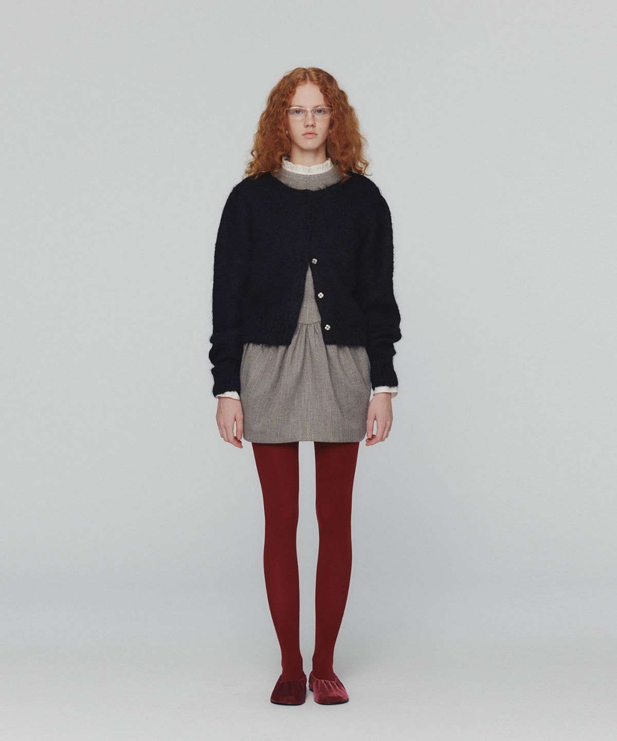 아모멘토(AMOMENTO) NEW GRANDMA CARDIGAN_BLACK