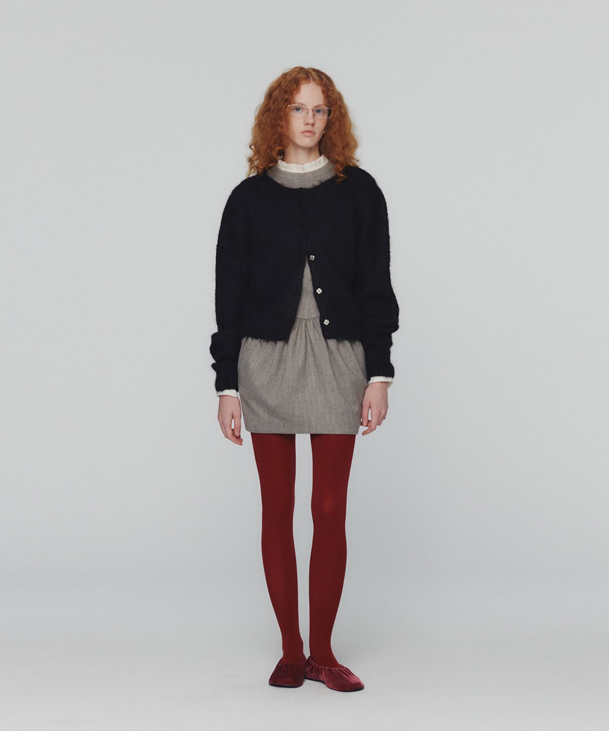 아모멘토(AMOMENTO) NEW GRANDMA CARDIGAN_BLACK