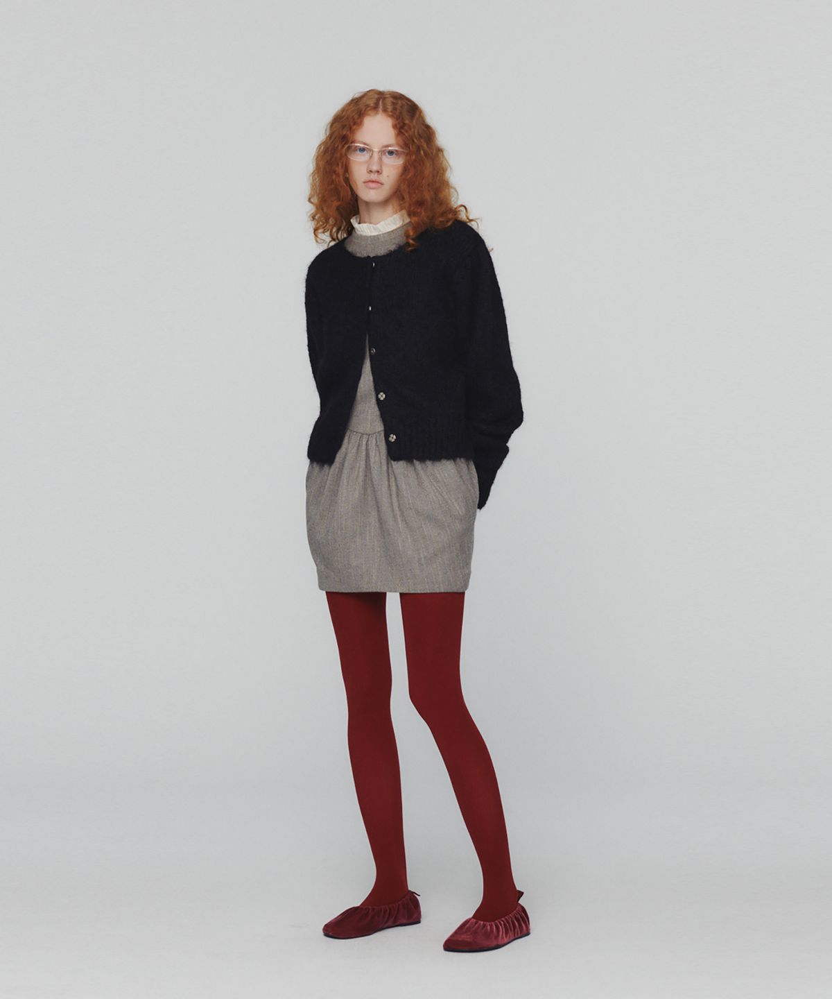 아모멘토(AMOMENTO) NEW GRANDMA CARDIGAN_BLACK
