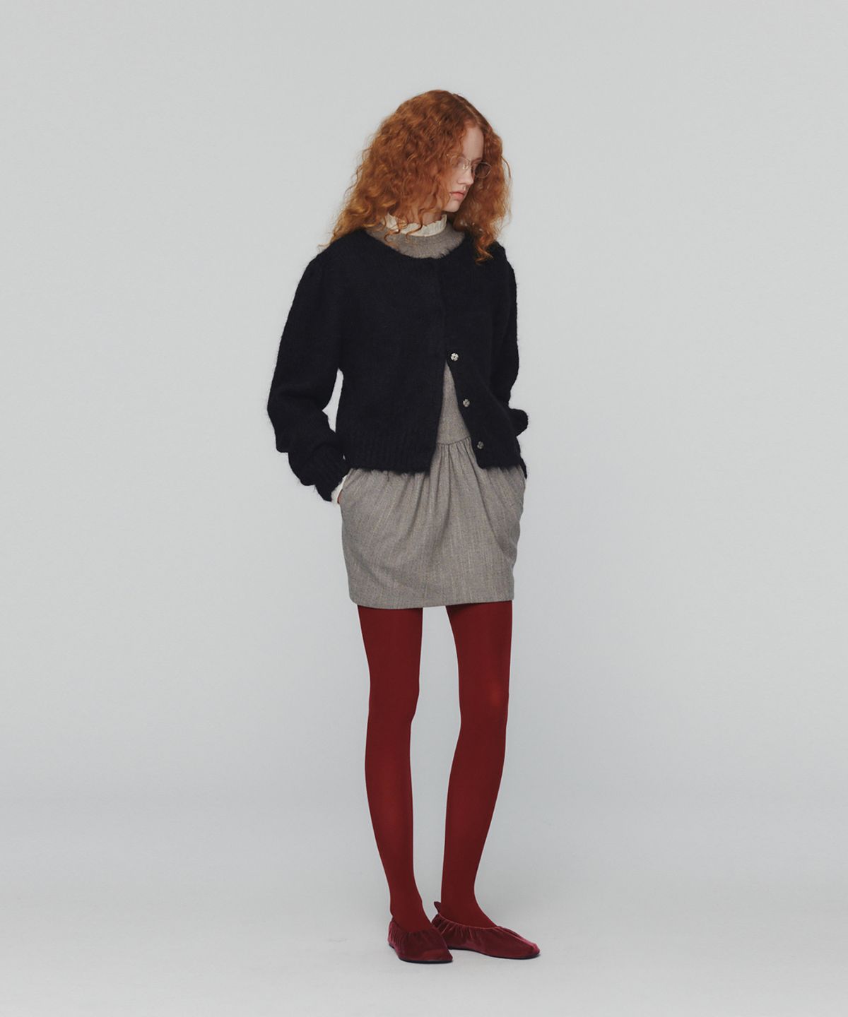 아모멘토(AMOMENTO) NEW GRANDMA CARDIGAN_BLACK