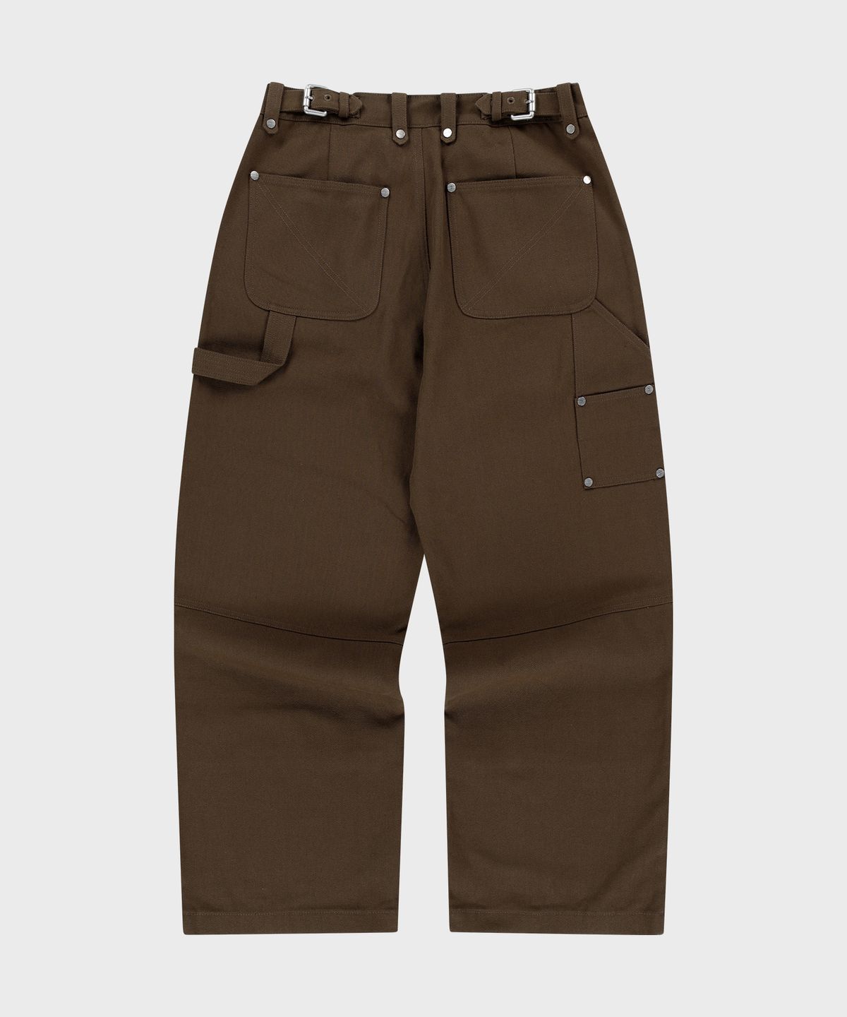 더바이닐하우스(THEVINYLHOUSE) STITCH DOUBLE KNEE PANTS BROWN