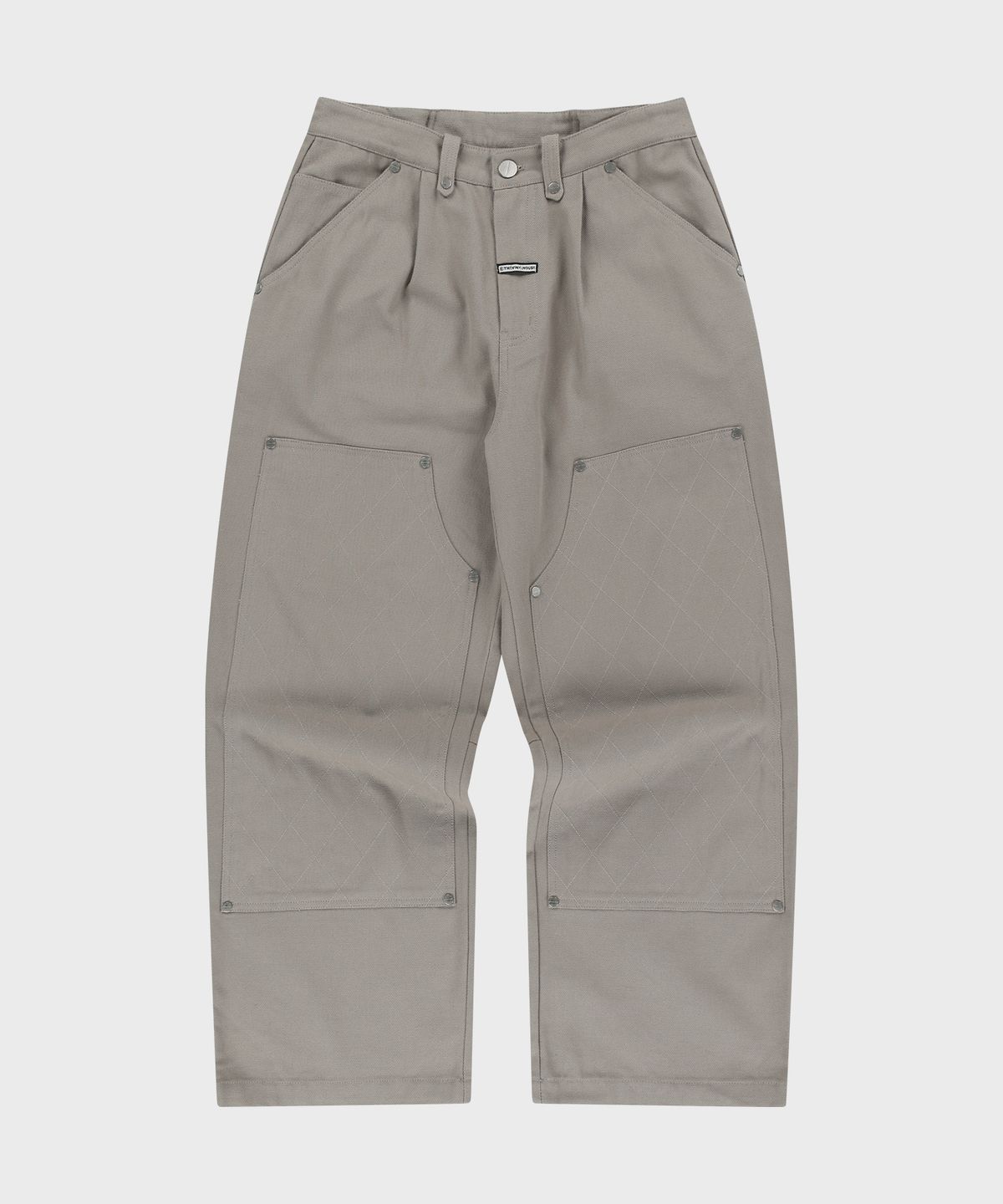 더바이닐하우스(THEVINYLHOUSE) STITCH DOUBLE KNEE PANTS SAND