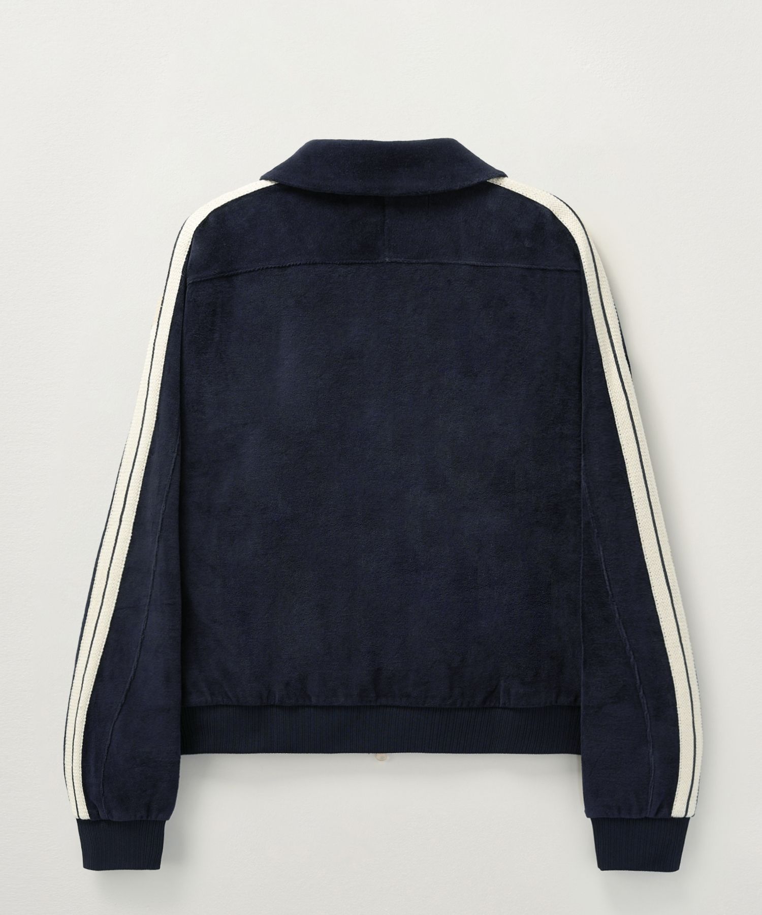 MUSINSA | SATUR Lawton Velour Collar Jacket Navy