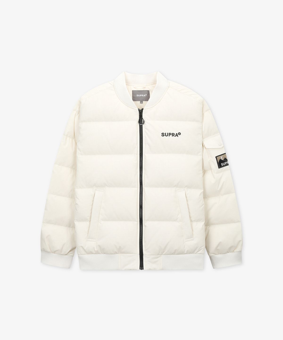 수프라(SUPRA) 립스탑 나일론 숏 다운 자켓(IVORY)