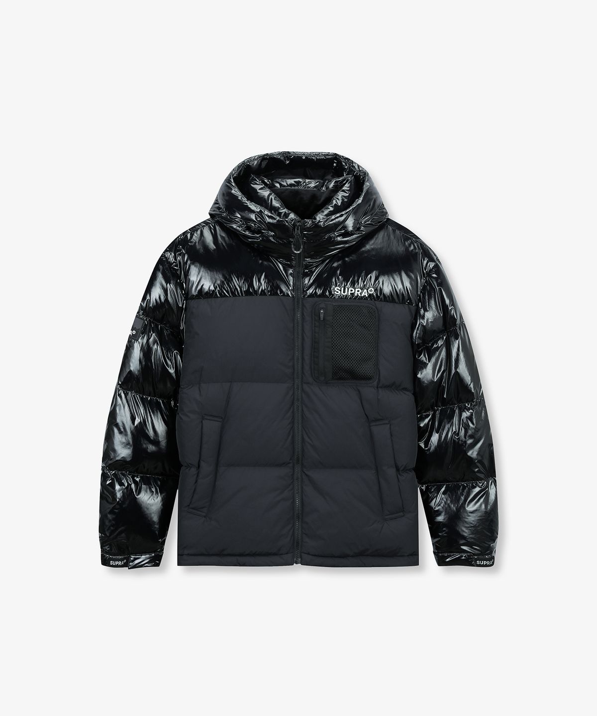 수프라(SUPRA) 메쉬 포켓 숏 다운 자켓(BLACK)