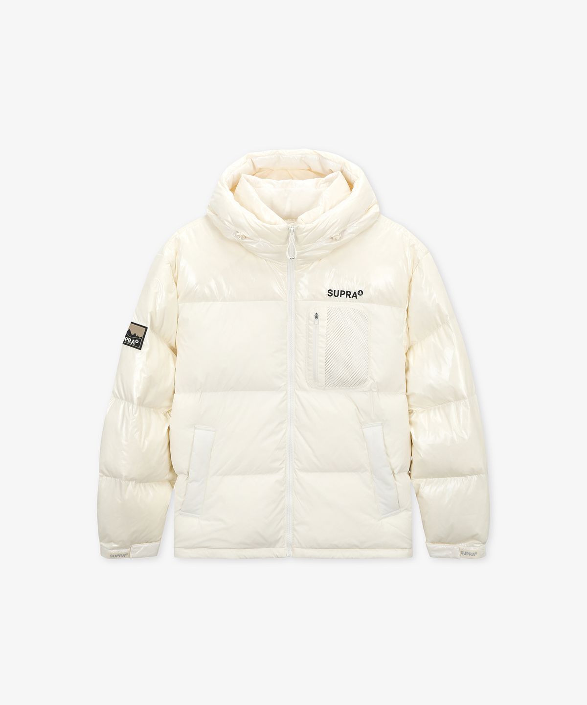 수프라(SUPRA) 메쉬 포켓 숏 다운 자켓(IVORY)