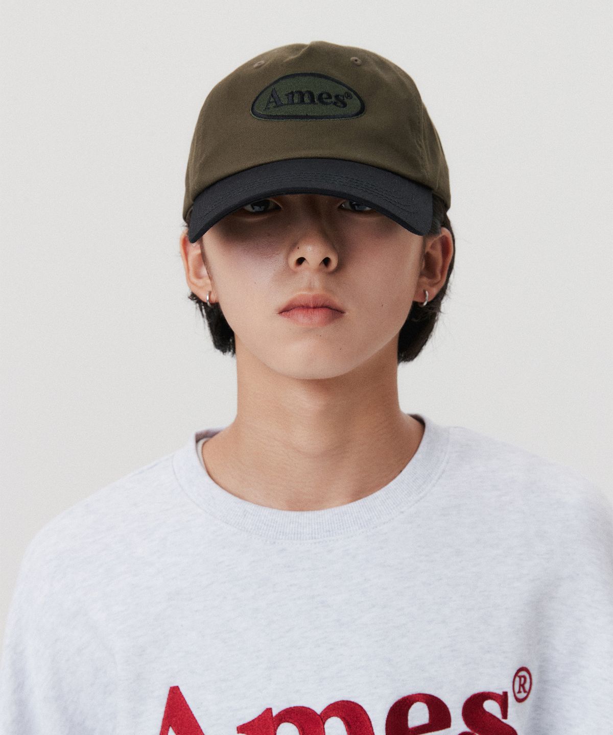 아메스 월드와이드(AMES-WORLDWIDE) SYMBOL LOGO TWOTONE BALL CAP KHAKI
