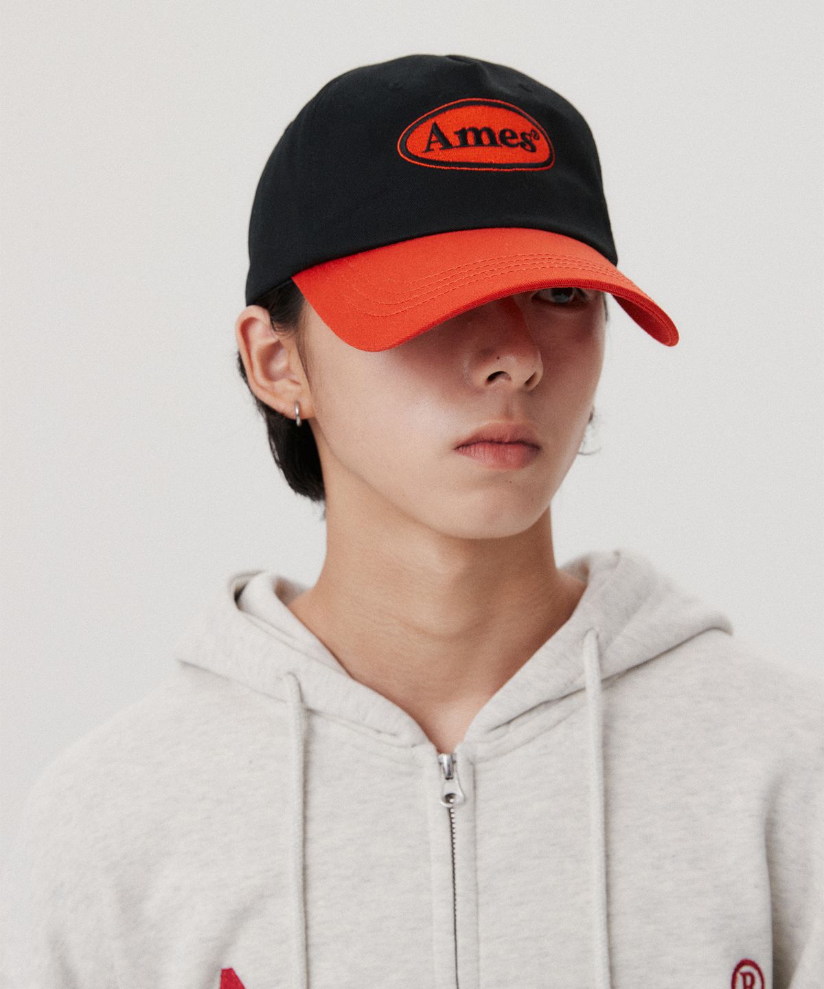 아메스 월드와이드(AMES-WORLDWIDE) SYMBOL LOGO TWOTONE BALL CAP BLACK