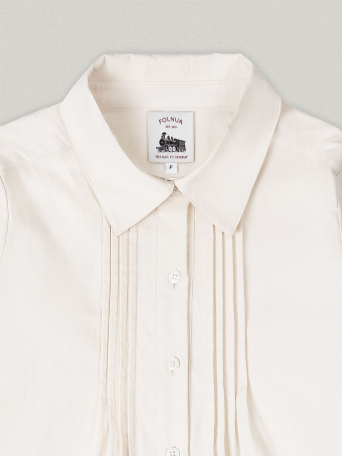 폴뉴아(FOLNUA) HALVAR PINTUCK BLOUSE (IVORY)