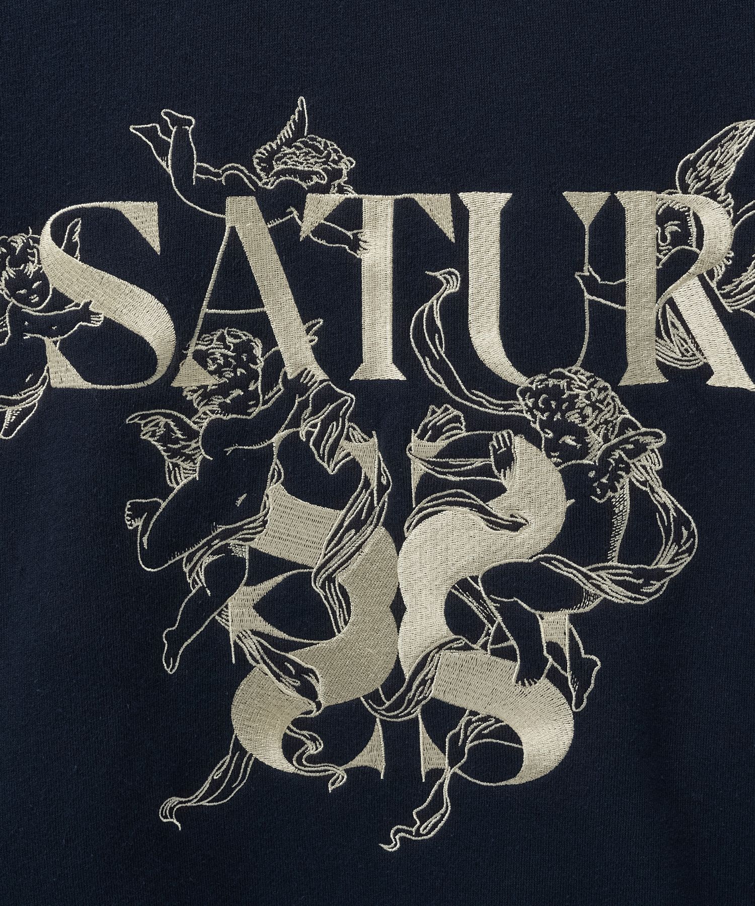 MUSINSA | SATUR Angel Graphic Sweatshirt Navy