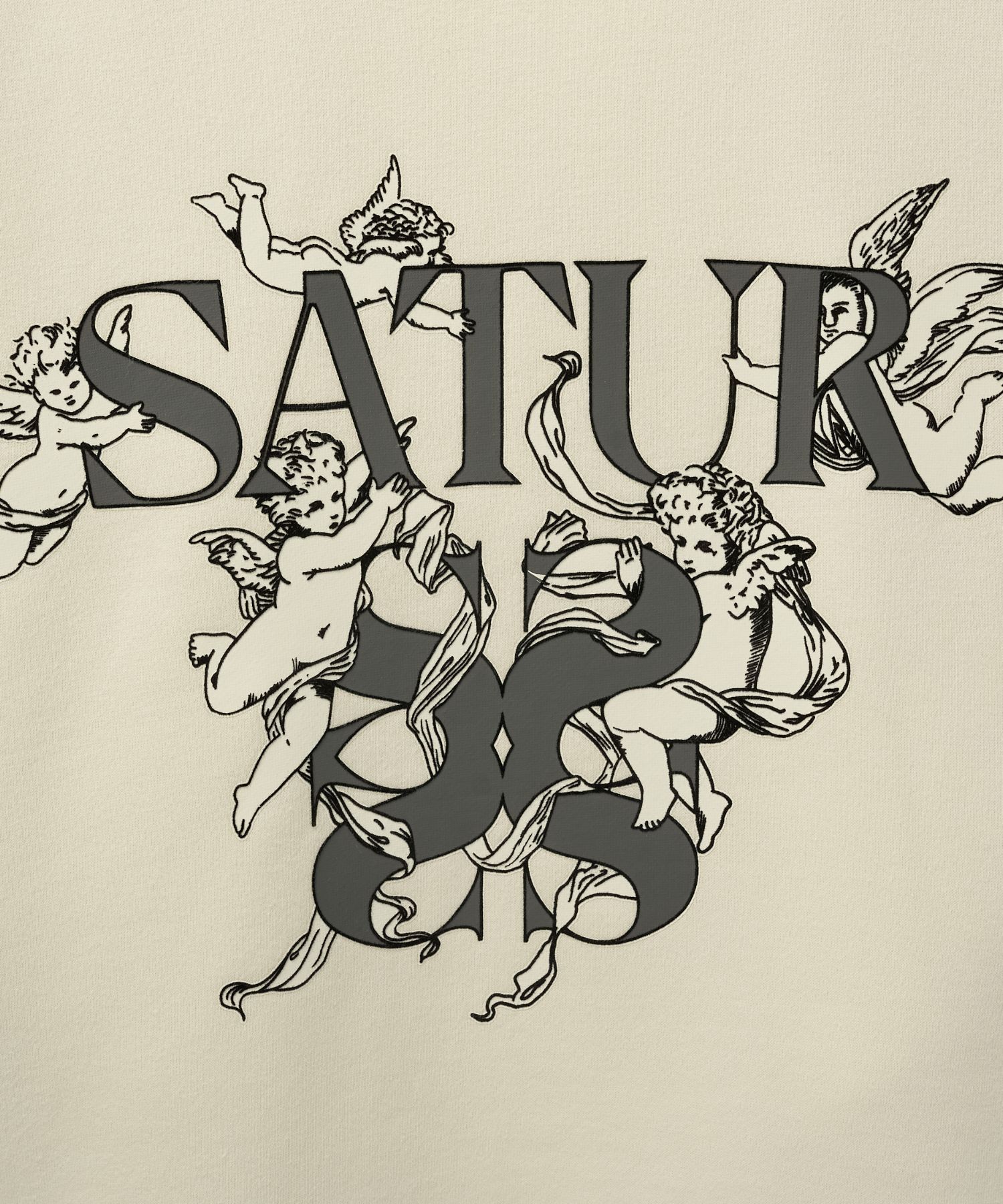 ◆SATUR◆ Angel graphic sweatshirt melange ivory SA244UTM13M MUSINSA | SATUR Angel Graphic Sweatshirt Melange Ivory