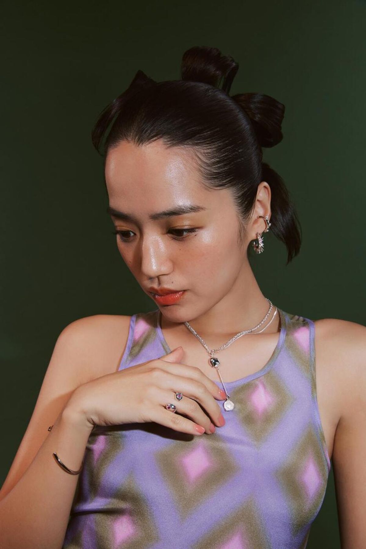 휴스타드(HUSTAD) HUSTAD 225 Love Earcuff_ 925 실버/14k 골드 이어커프