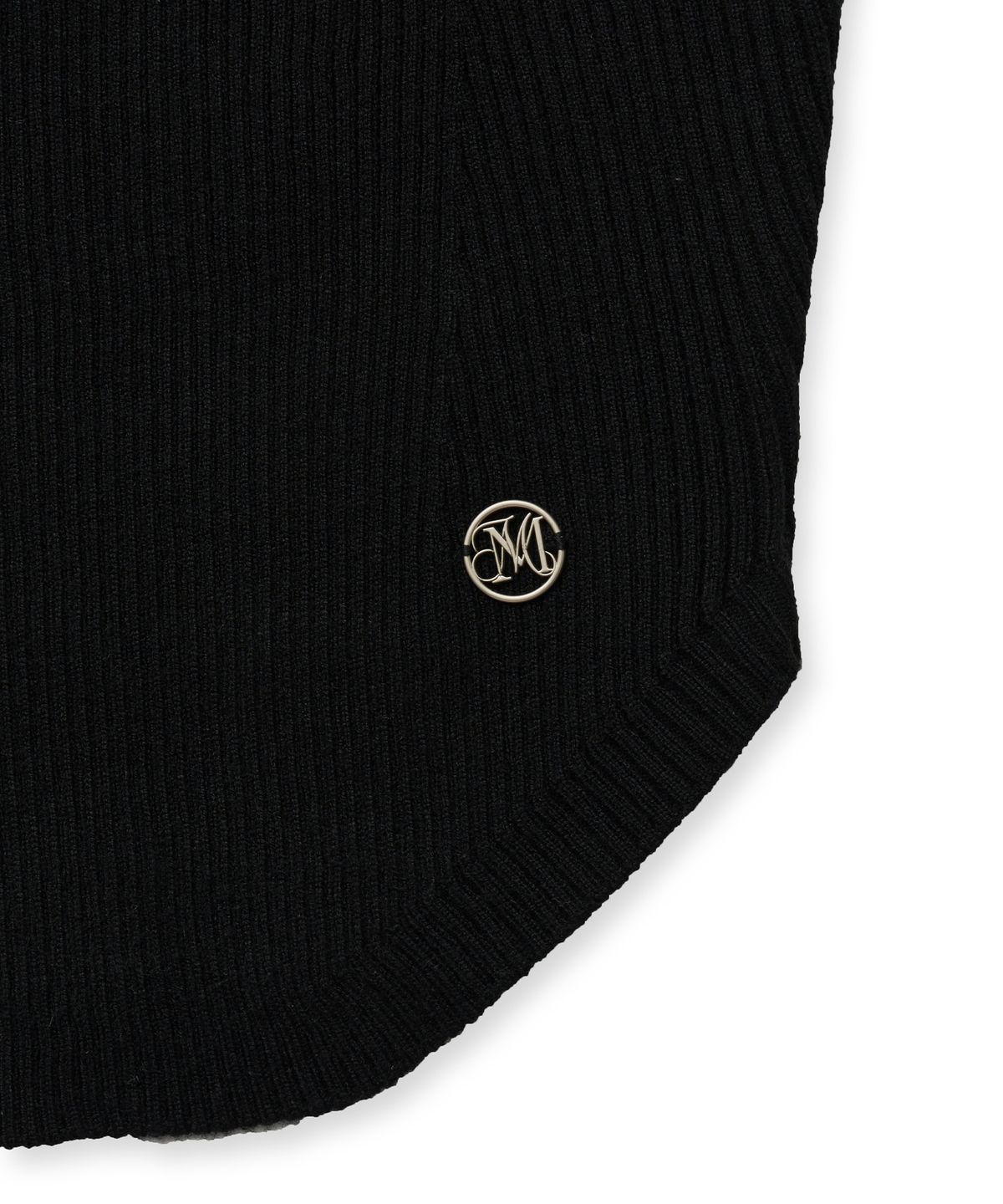 미드나잇 무브(MIDNIGHT MOVE) scarf top knit [black]