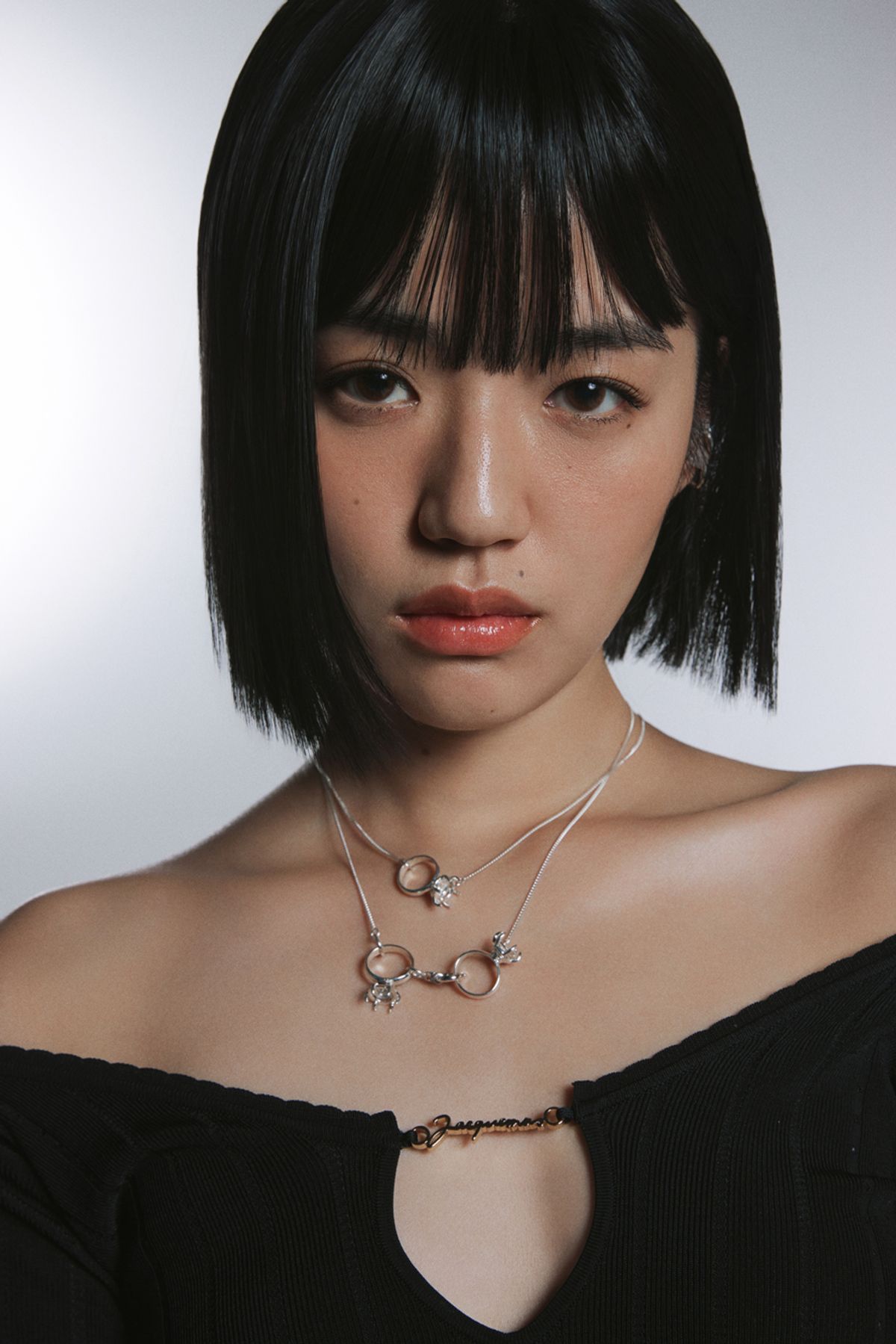 휴스타드(HUSTAD) HUSTAD 221 Silver & Gold  Bezel Ring Neckalce _ 925 실버 & 14 k 골드 반지 네크리스