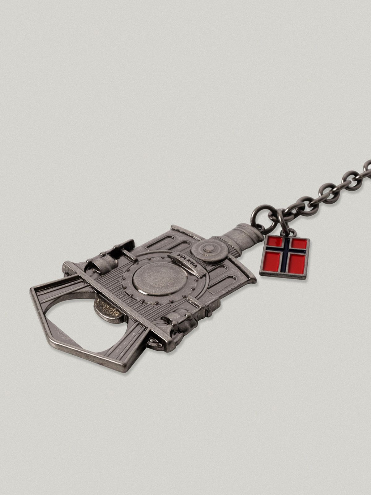 폴뉴아(FOLNUA) TRAIN METAL OPENER KEYRING [SILVER]