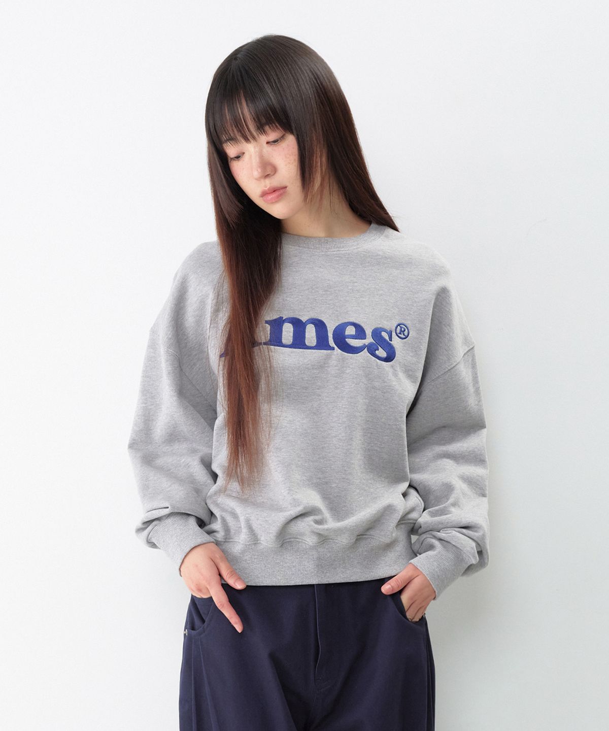 아메스 월드와이드(AMES-WORLDWIDE) BASIC LOGO SWEATSHIRT GREY