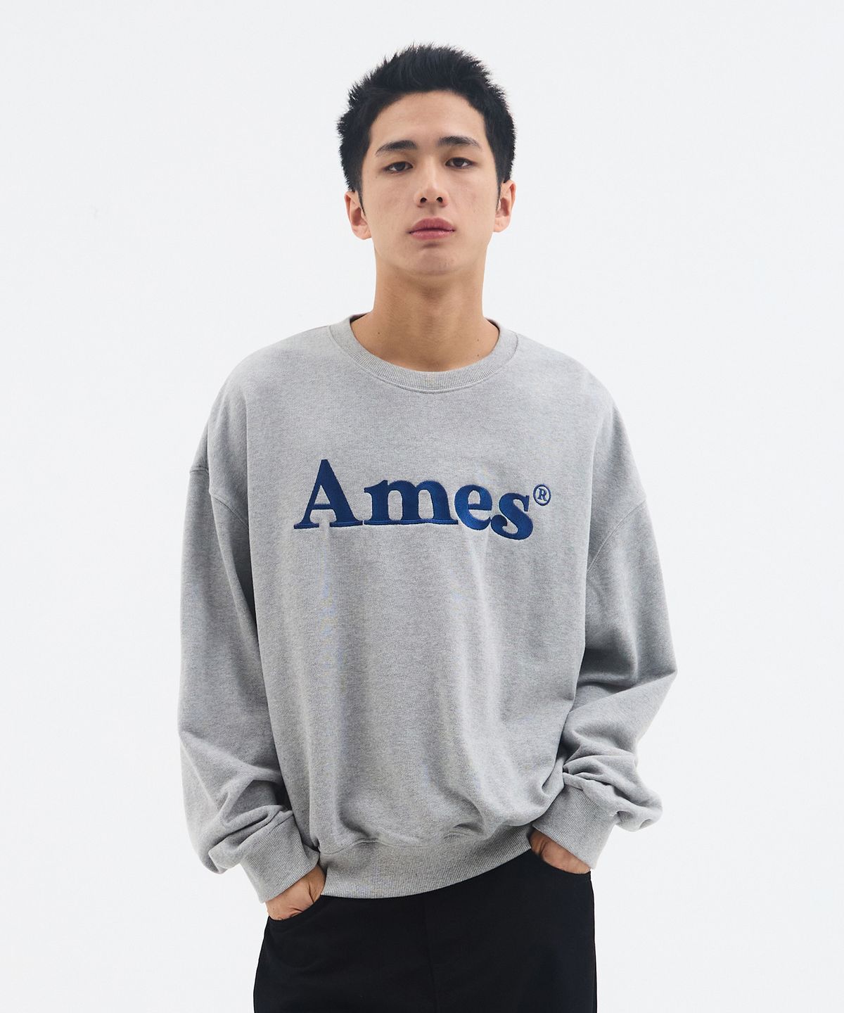 아메스 월드와이드(AMES-WORLDWIDE) BASIC LOGO SWEATSHIRT GREY