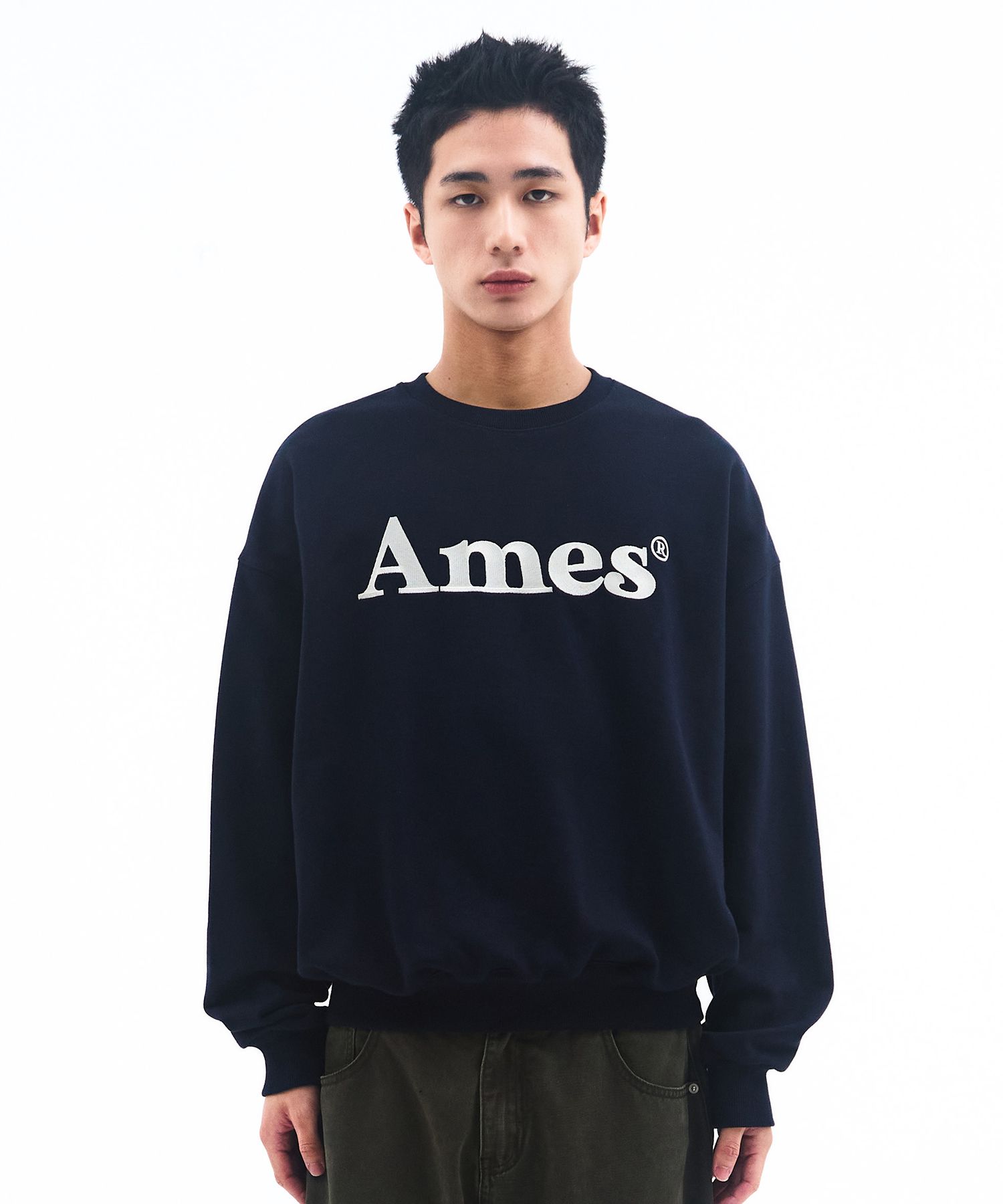 everyone original logo crew sweat (NAVY) everyone original logo