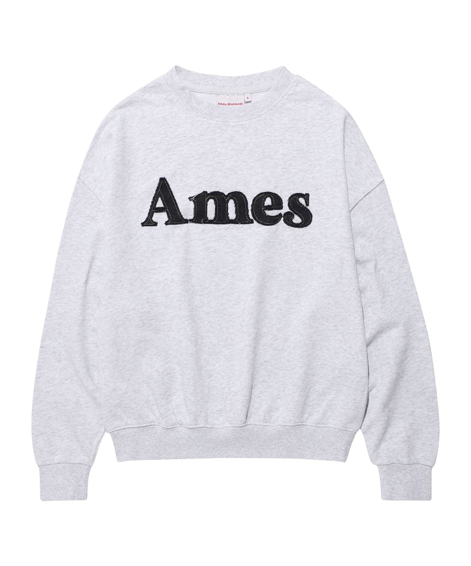 ★AMES-WORLDWIDE★BASIC DENIM LOGO SWEATSHIRT L.GREY★正規品 MUSINSA | AMES-WORLDWIDE BASIC DENIM LOGO SWEATSHIRT LIGHT GREY