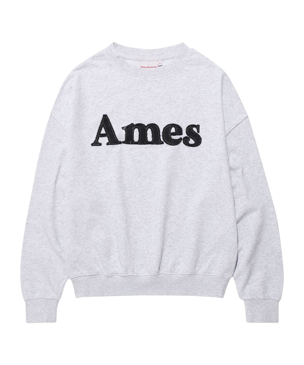 아메스 월드와이드(AMES-WORLDWIDE) BASIC DENIM LOGO SWEATSHIRT LIGHT GREY