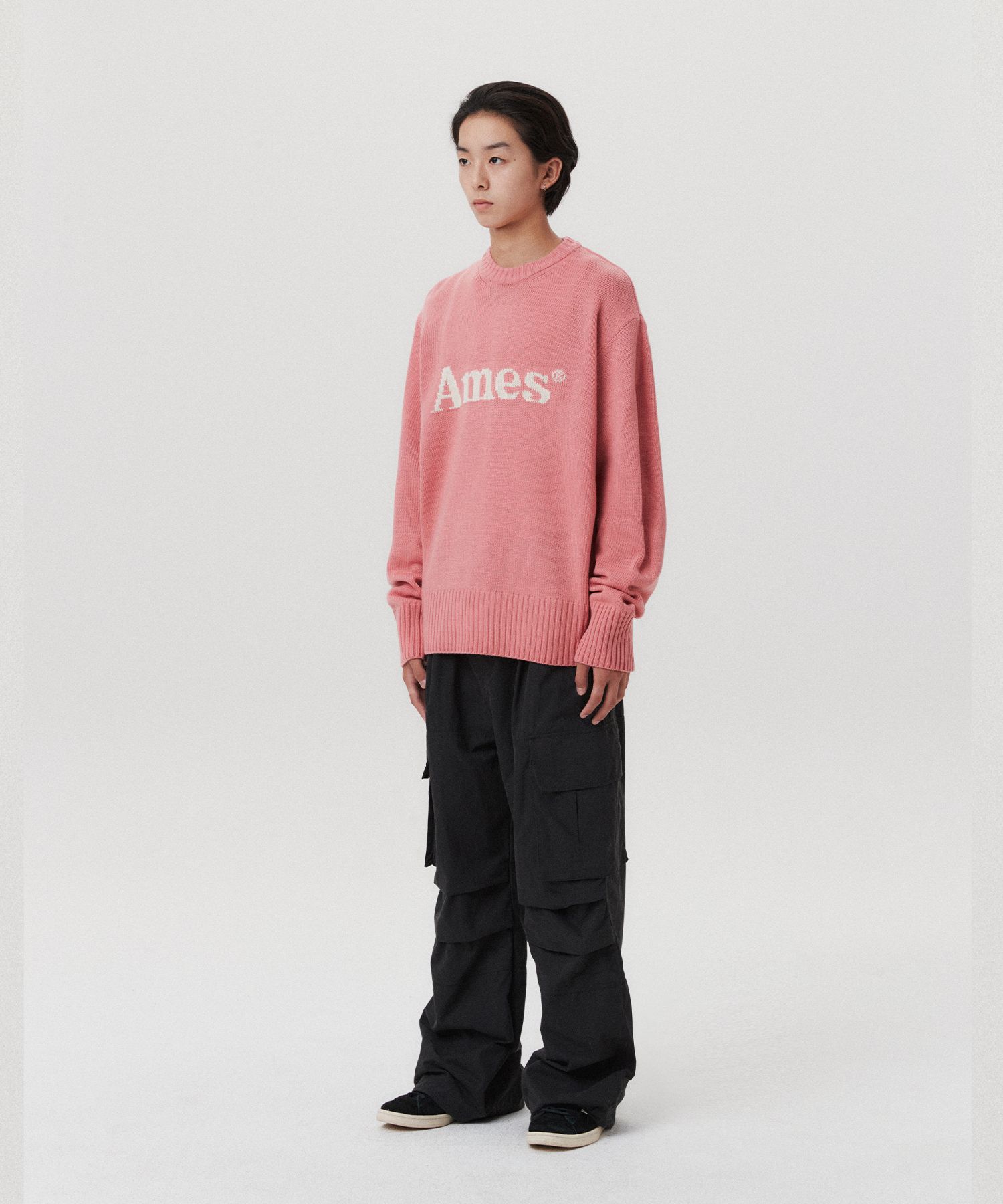 ★AMES-WORLDWIDE★BASIC PULLOVER KNIT PINK★正規品/直送料込 MUSINSA公式 | AMES-WORLDWIDE BASIC PULLOVER KNIT PINK