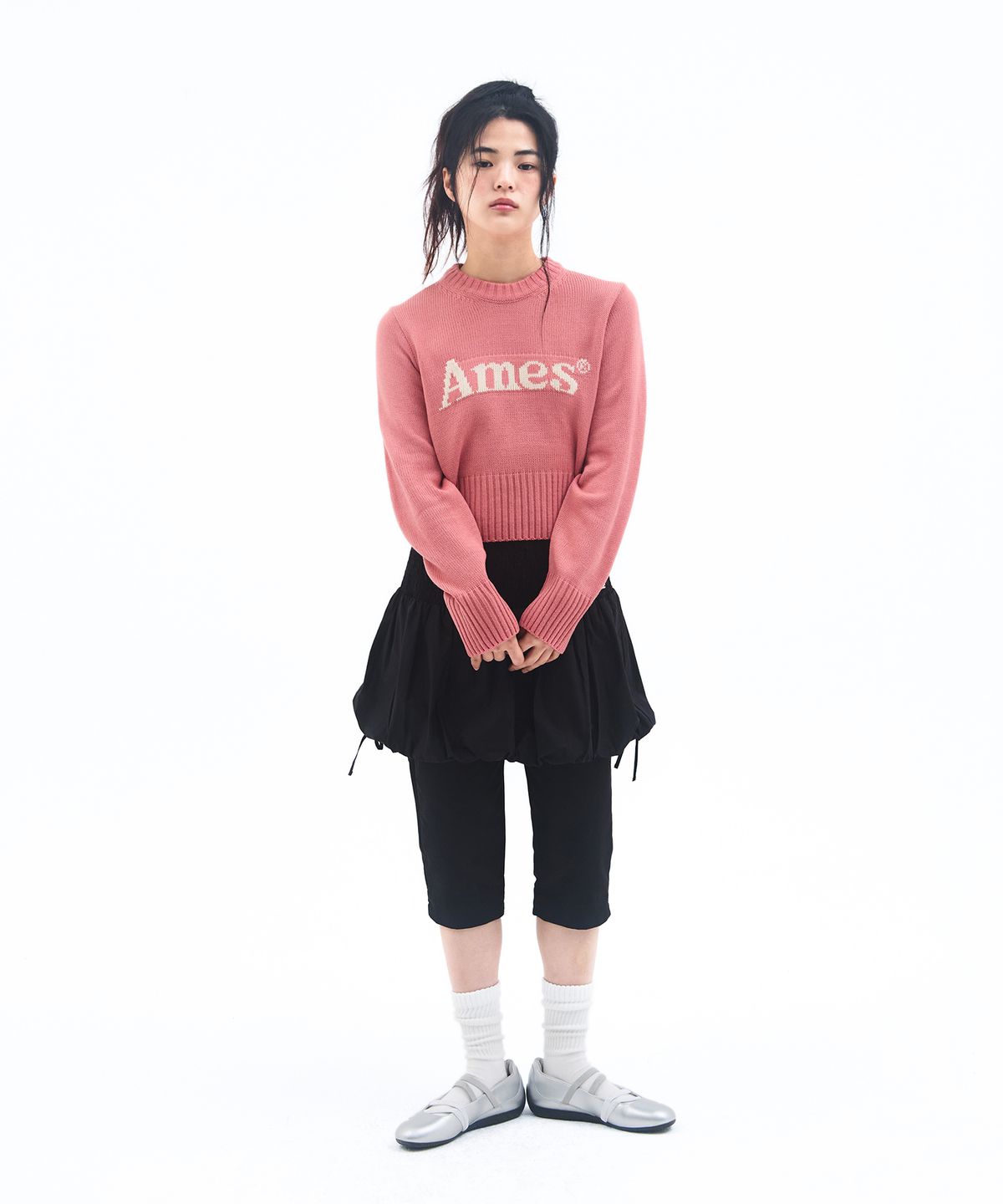 아메스 월드와이드(AMES-WORLDWIDE) BASIC PULLOVER KNIT PINK