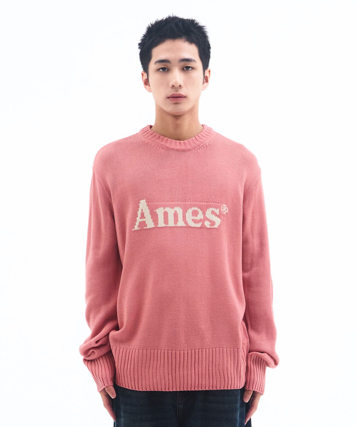 아메스 월드와이드(AMES-WORLDWIDE) BASIC PULLOVER KNIT PINK