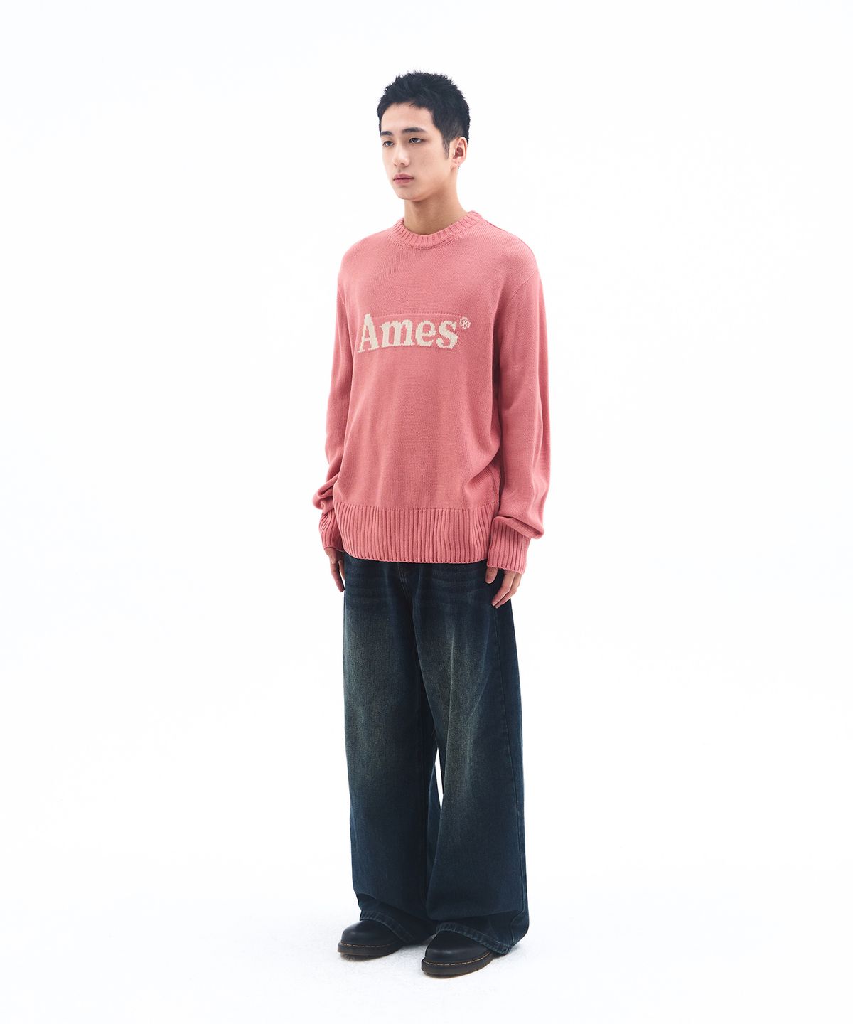 아메스 월드와이드(AMES-WORLDWIDE) BASIC PULLOVER KNIT PINK