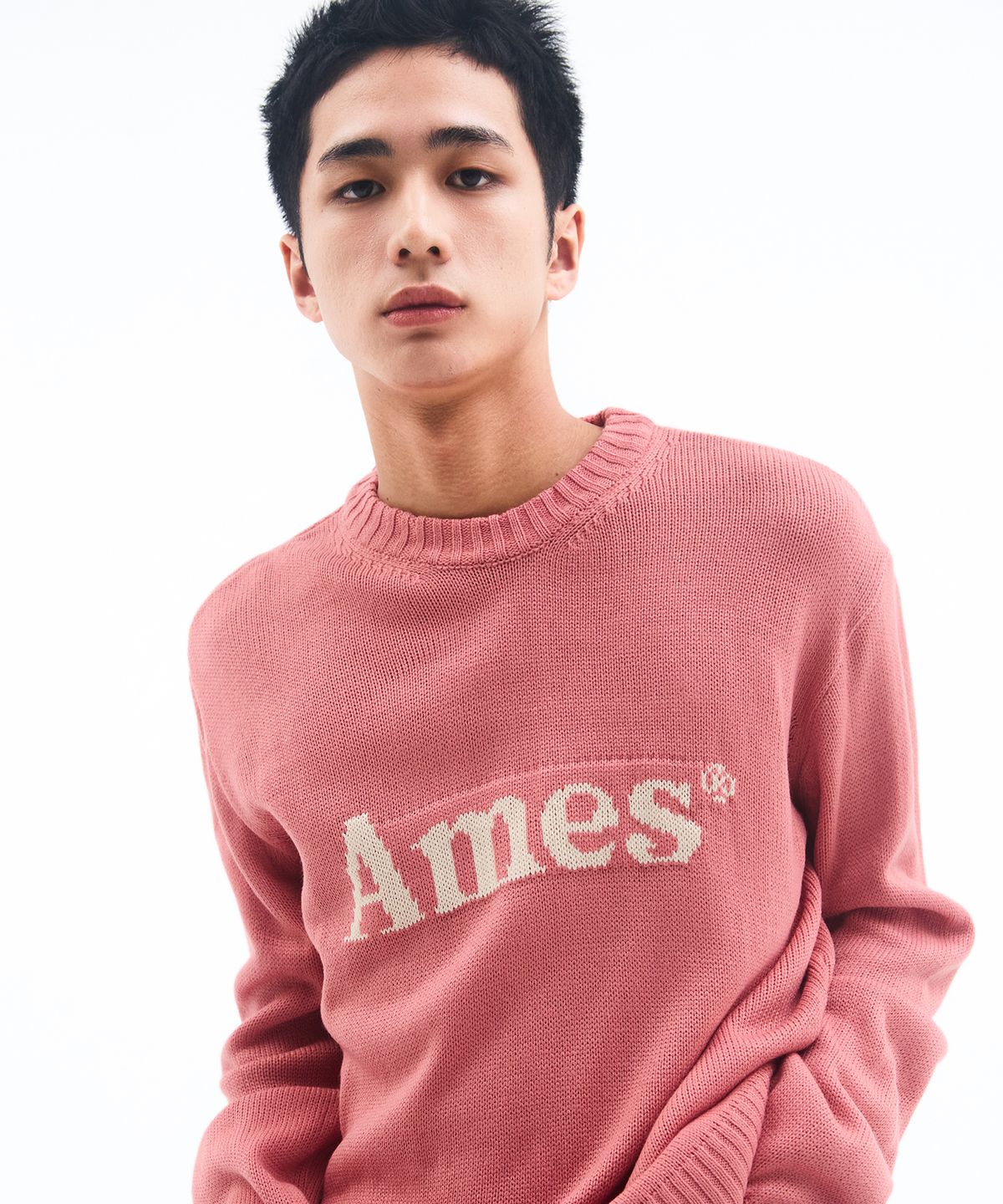 아메스 월드와이드(AMES-WORLDWIDE) BASIC PULLOVER KNIT PINK