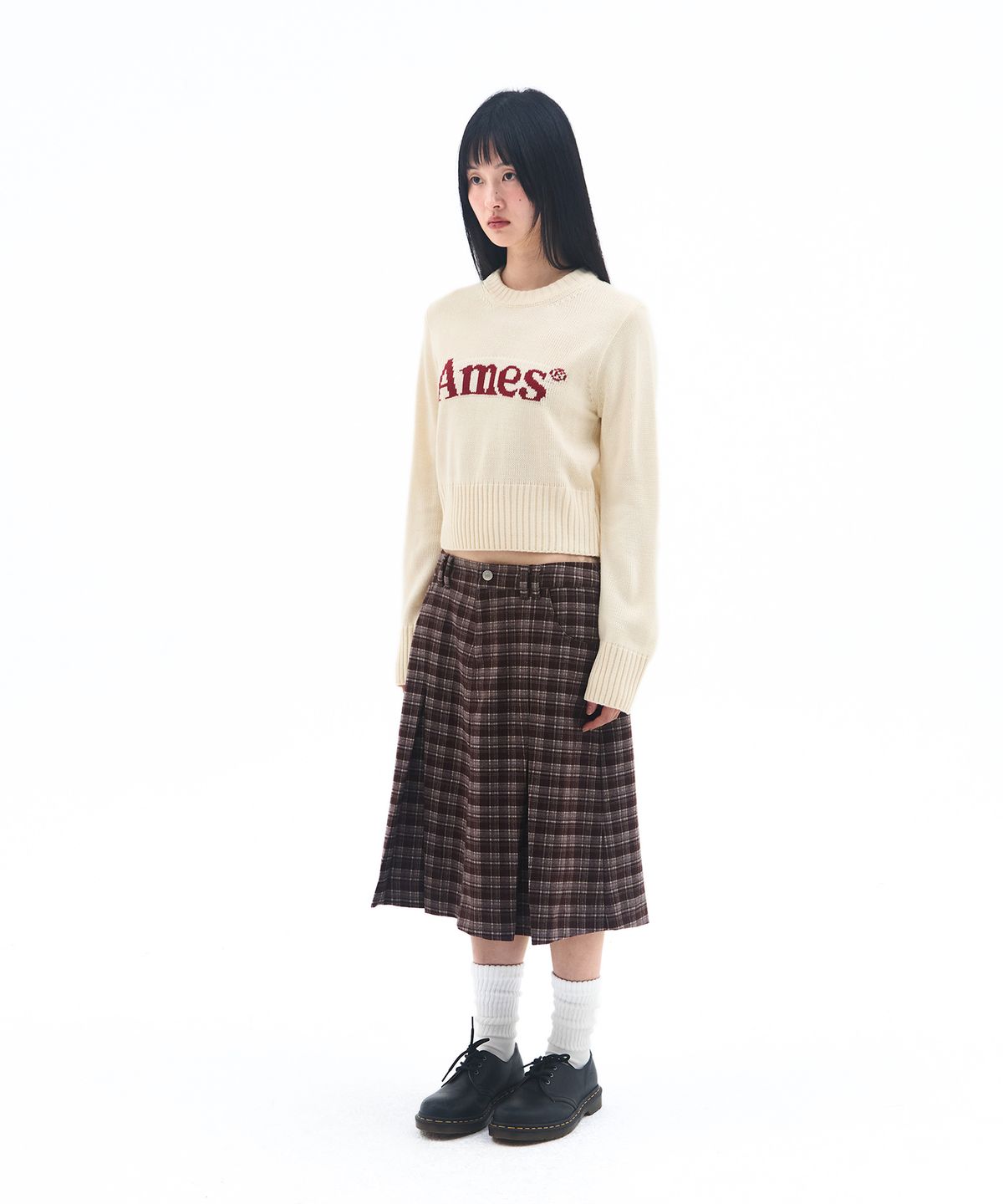 아메스 월드와이드(AMES-WORLDWIDE) BASIC PULLOVER KNIT IVORY