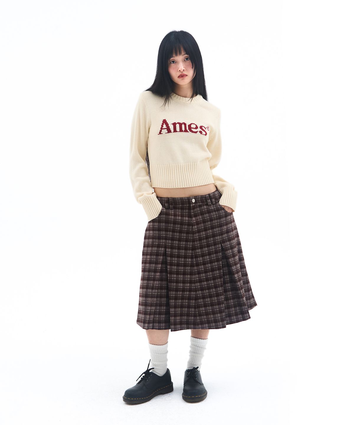 아메스 월드와이드(AMES-WORLDWIDE) BASIC PULLOVER KNIT IVORY