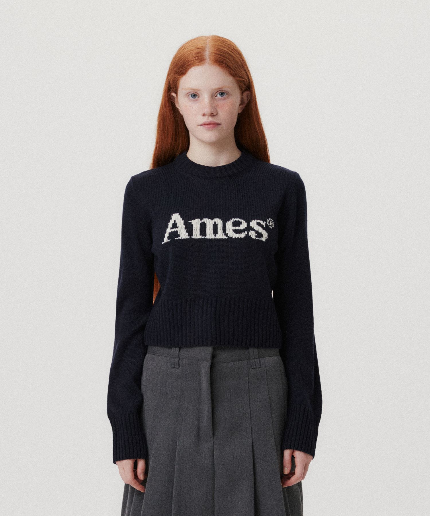 ★AMES-WORLDWIDE★BASIC PULLOVER KNIT NAVY★正規品/直送料込 MUSINSA公式 | AMES-WORLDWIDE BASIC PULLOVER KNIT NAVY