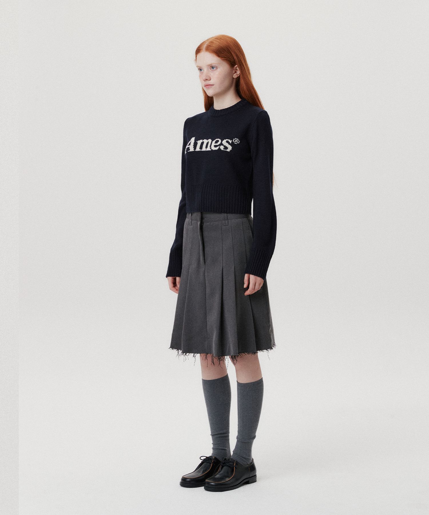 ★AMES-WORLDWIDE★BASIC PULLOVER KNIT NAVY★正規品/直送料込 MUSINSA公式 | AMES-WORLDWIDE BASIC PULLOVER KNIT NAVY