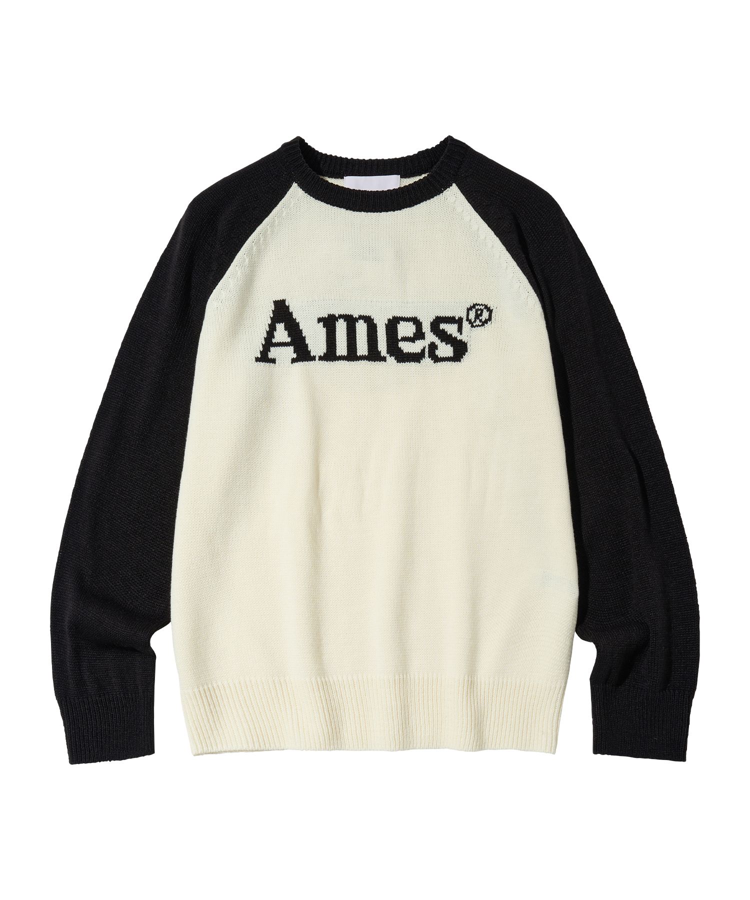 ★AMES-WORLDWIDE★BASIC RAGLAN PULLOVER KNIT IVORY★正規品 MUSINSA公式 | AMES-WORLDWIDE BASIC RAGLAN PULLOVER KNIT IVORY