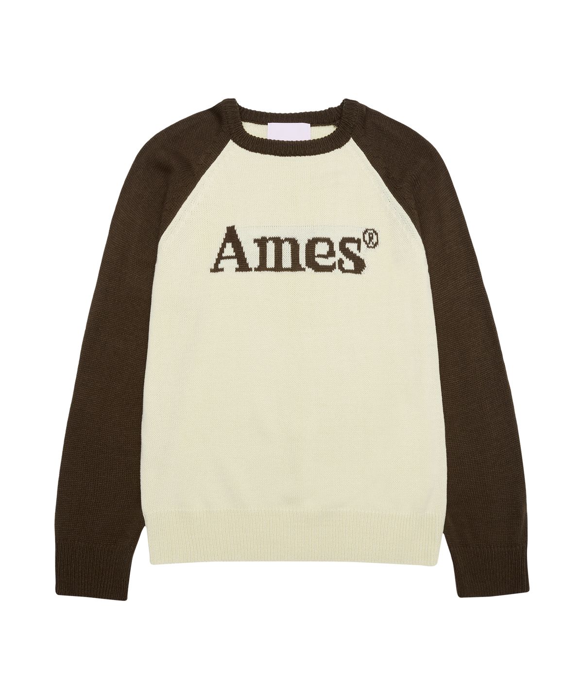 아메스 월드와이드(AMES-WORLDWIDE) BASIC RAGLAN PULLOVER KNIT BROWN