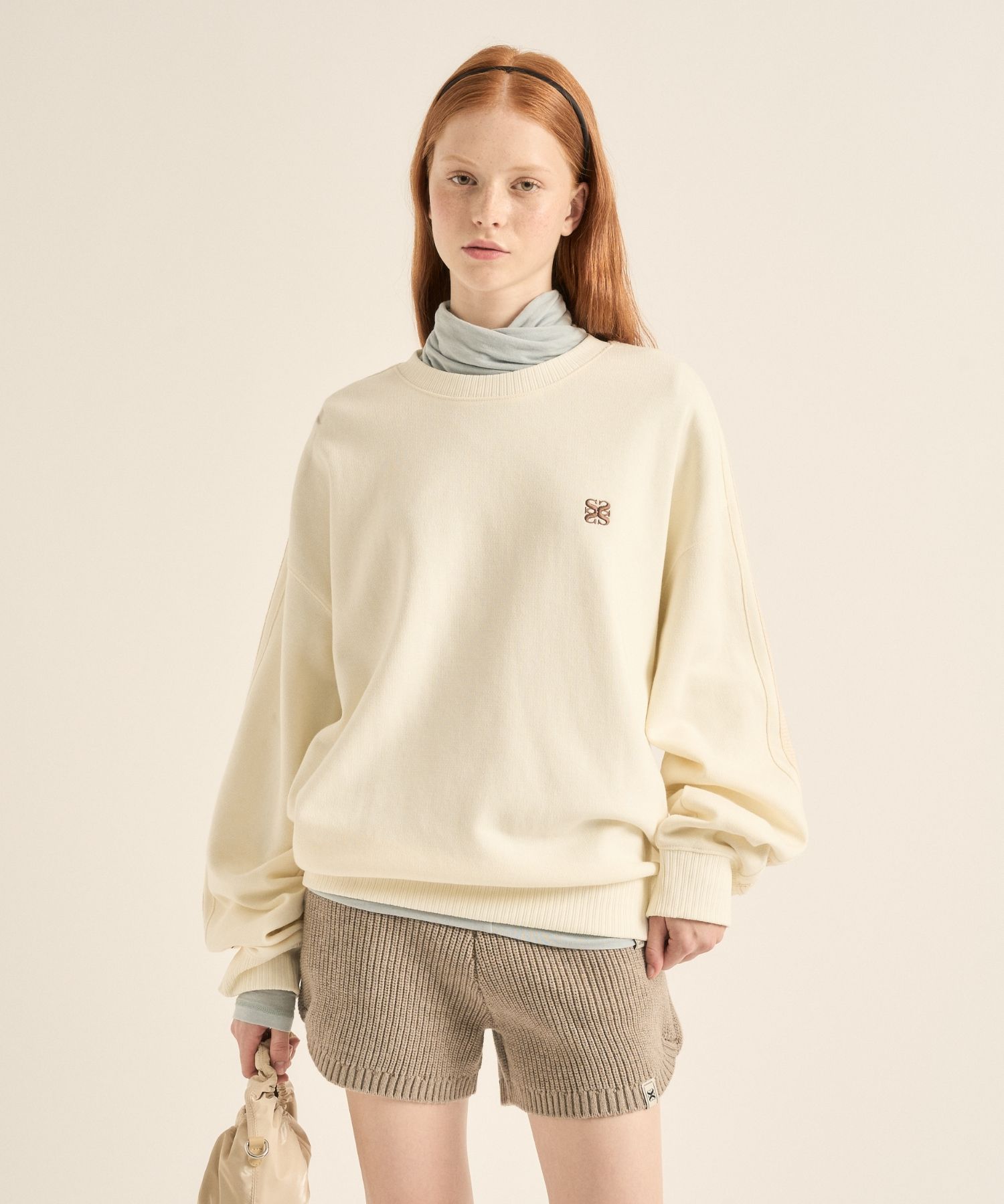 ◆SATUR◆ Lawton Sweatshirt Cream SA243UTM06CR MUSINSA | SATUR Lawton Sweatshirt Cream